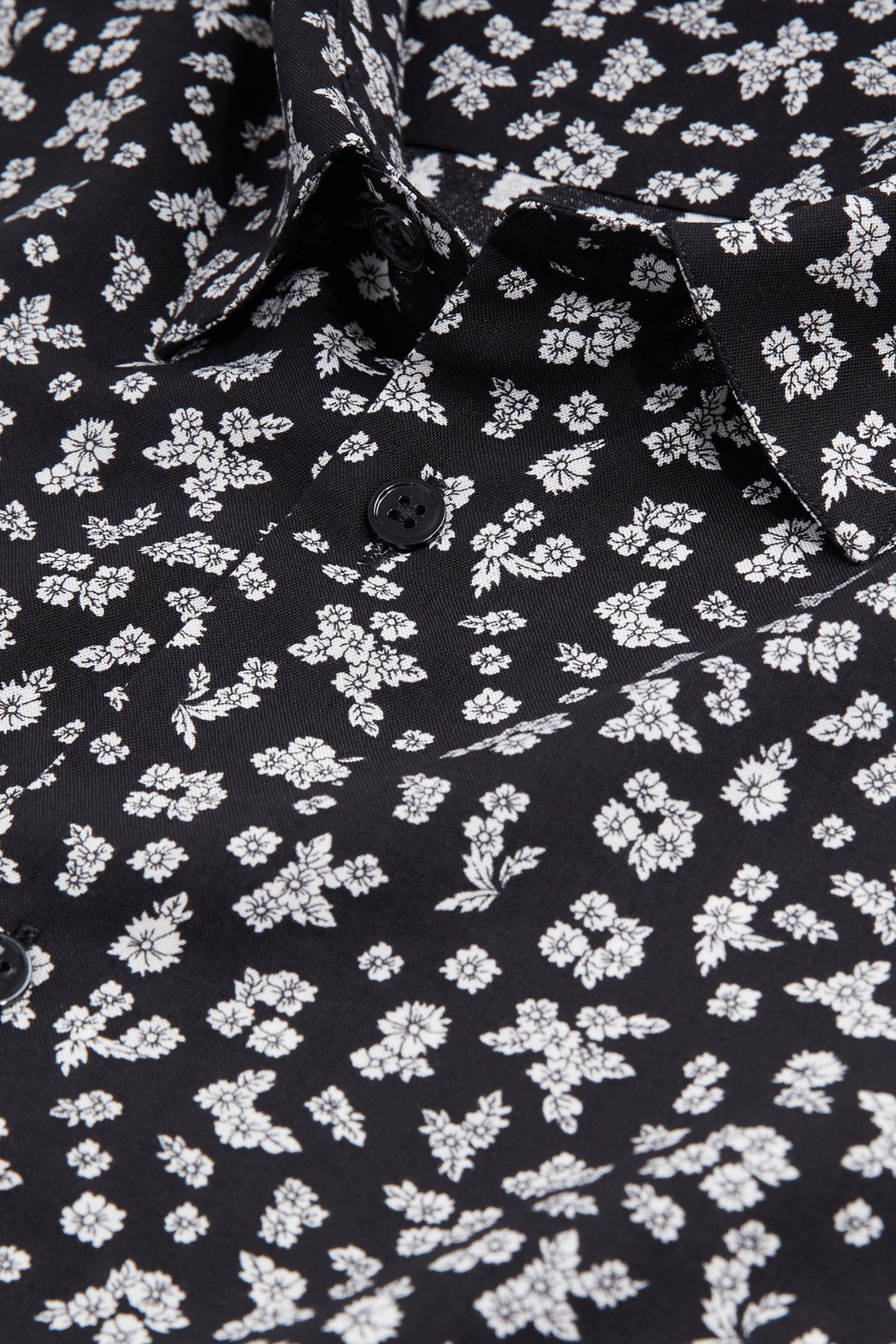 SLIM D LONG SLEEVE SHIRT BLACK-ECRU 7