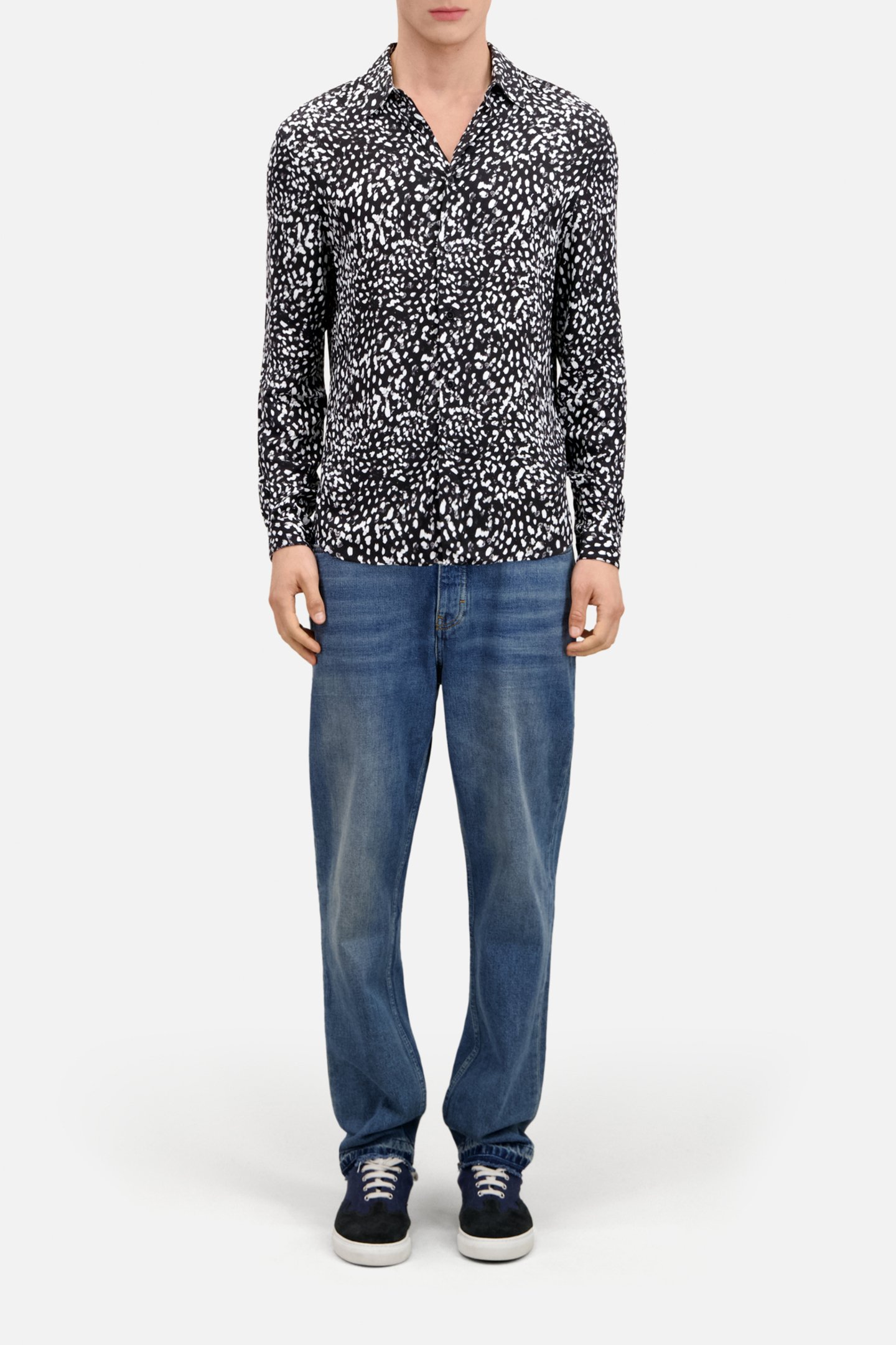 LONG SLEEVE SHIRT BLACK WHITE 2