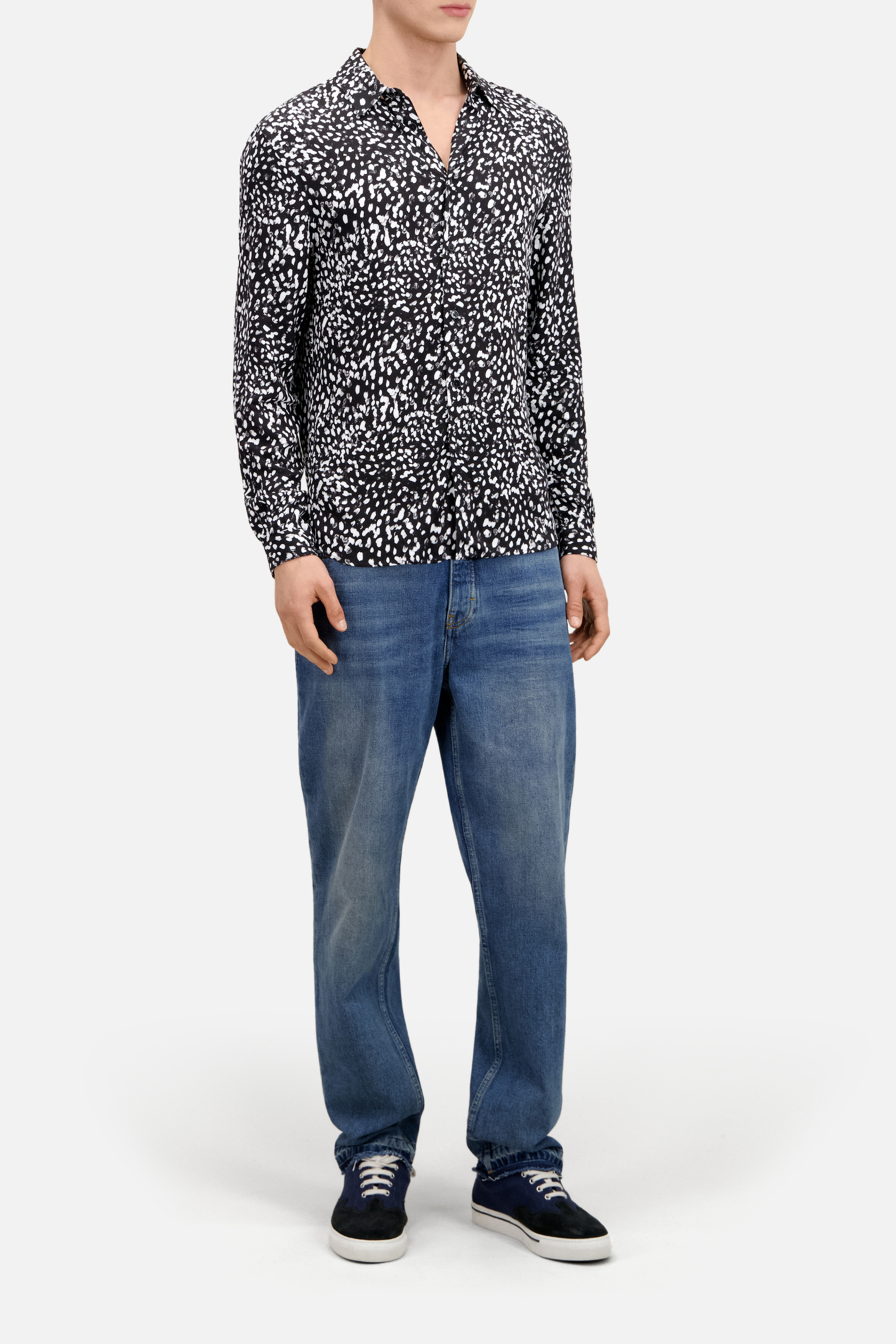 LONG SLEEVE SHIRT BLACK WHITE 5