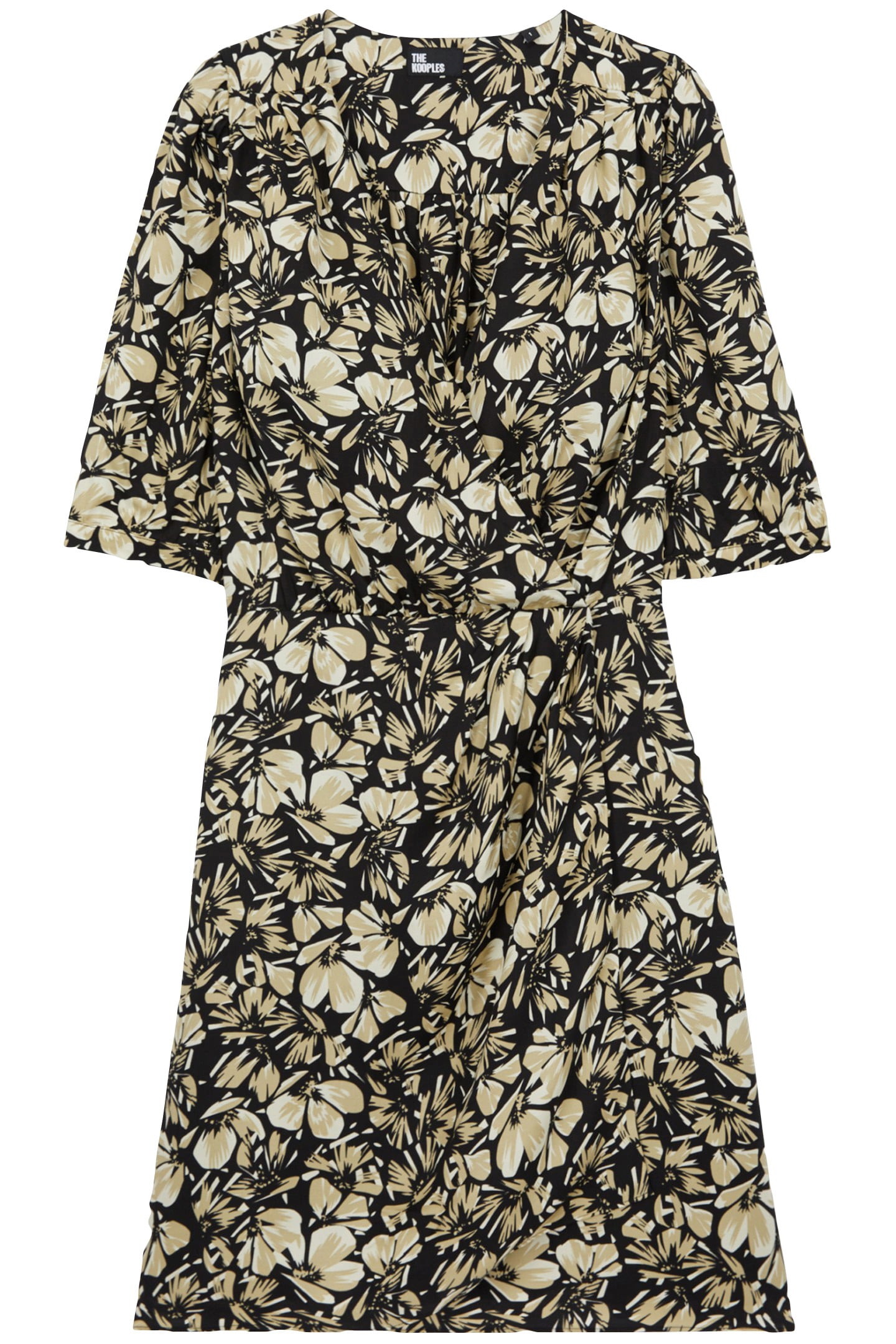 SHORT SLEEVE DRESS BLACK BROWN 4