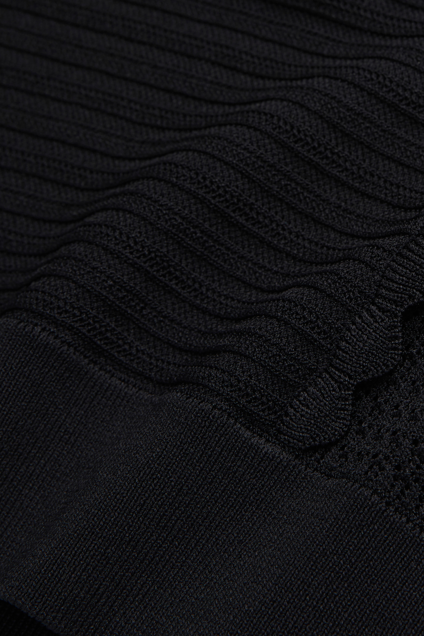 LONG-SLEEVED KNIT TOP WITH DOTS AND OTTOMAN BLACK 6