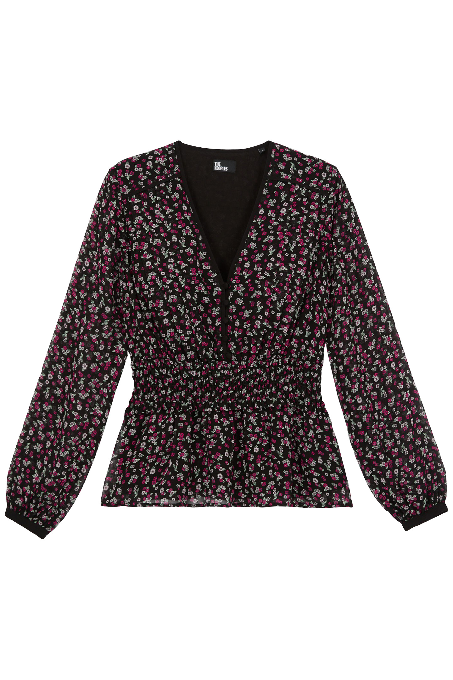 3/4 SLEEVE TOP BLACK/PINK 4