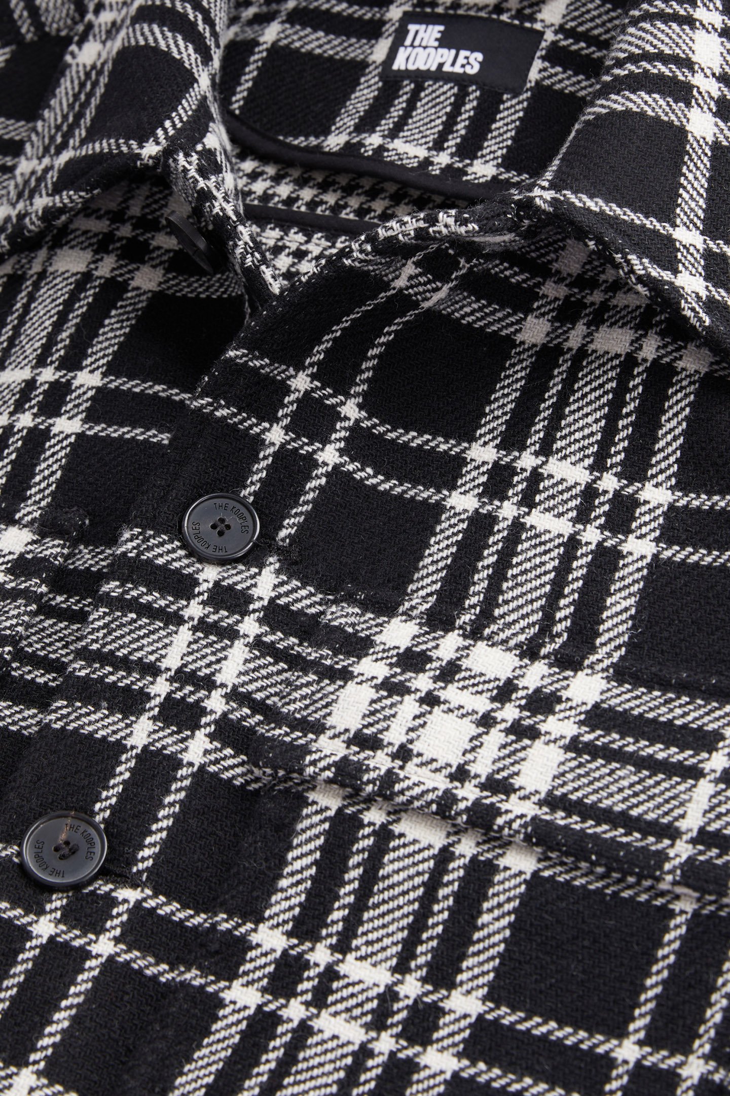 UNLINED OVERSHIRT JACKET BLACK WHITE 7