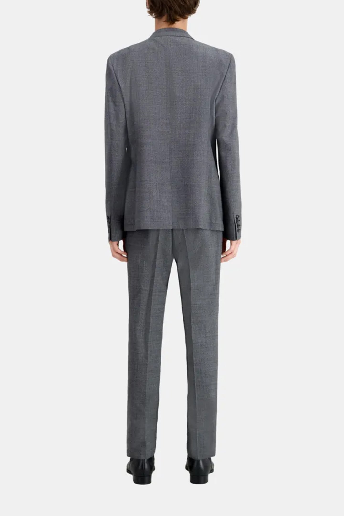 FITTED CHECKED SUIT JACKET BLACK-ECRU 3