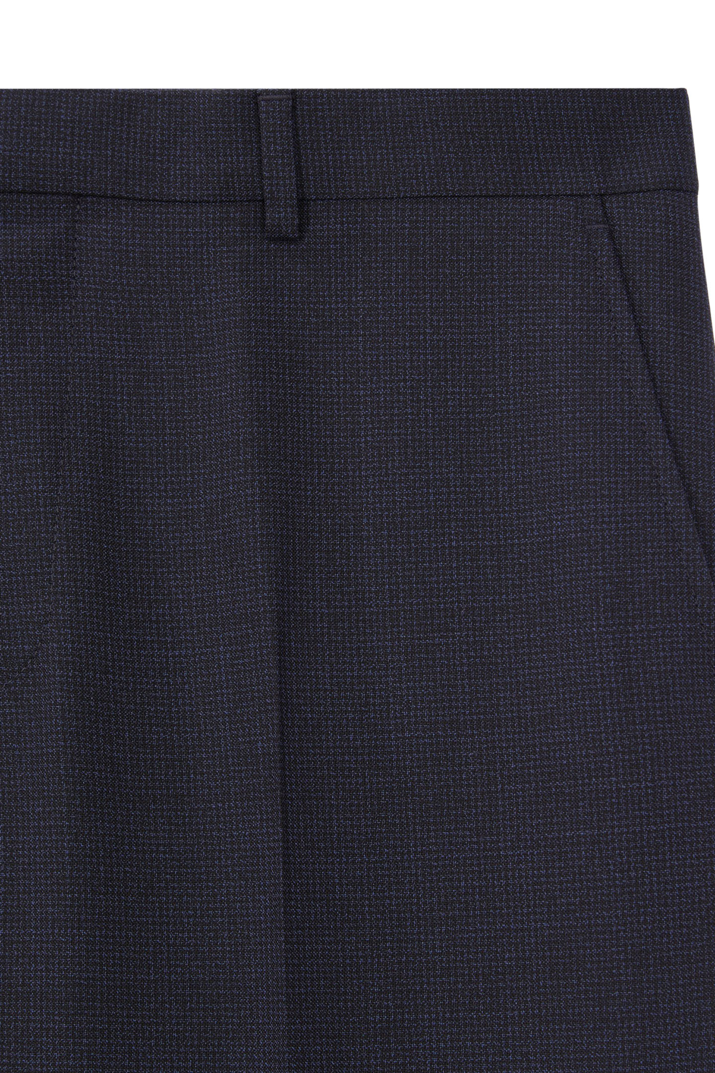 FITTED PLAID SUIT TROUSERS NAVY/BLACK 4
