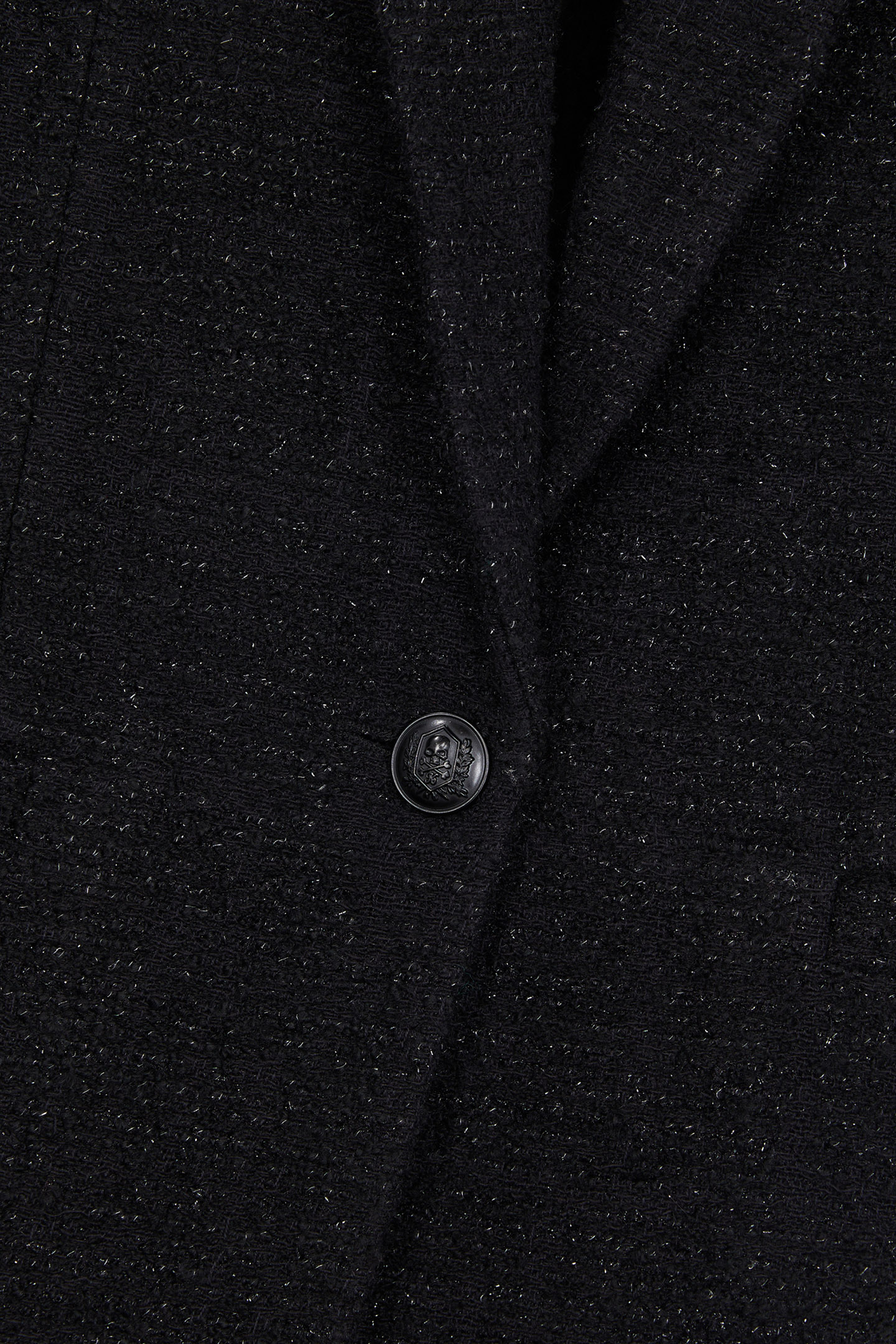 LARGE TWEED BRILLANT VESTE BLACK 5