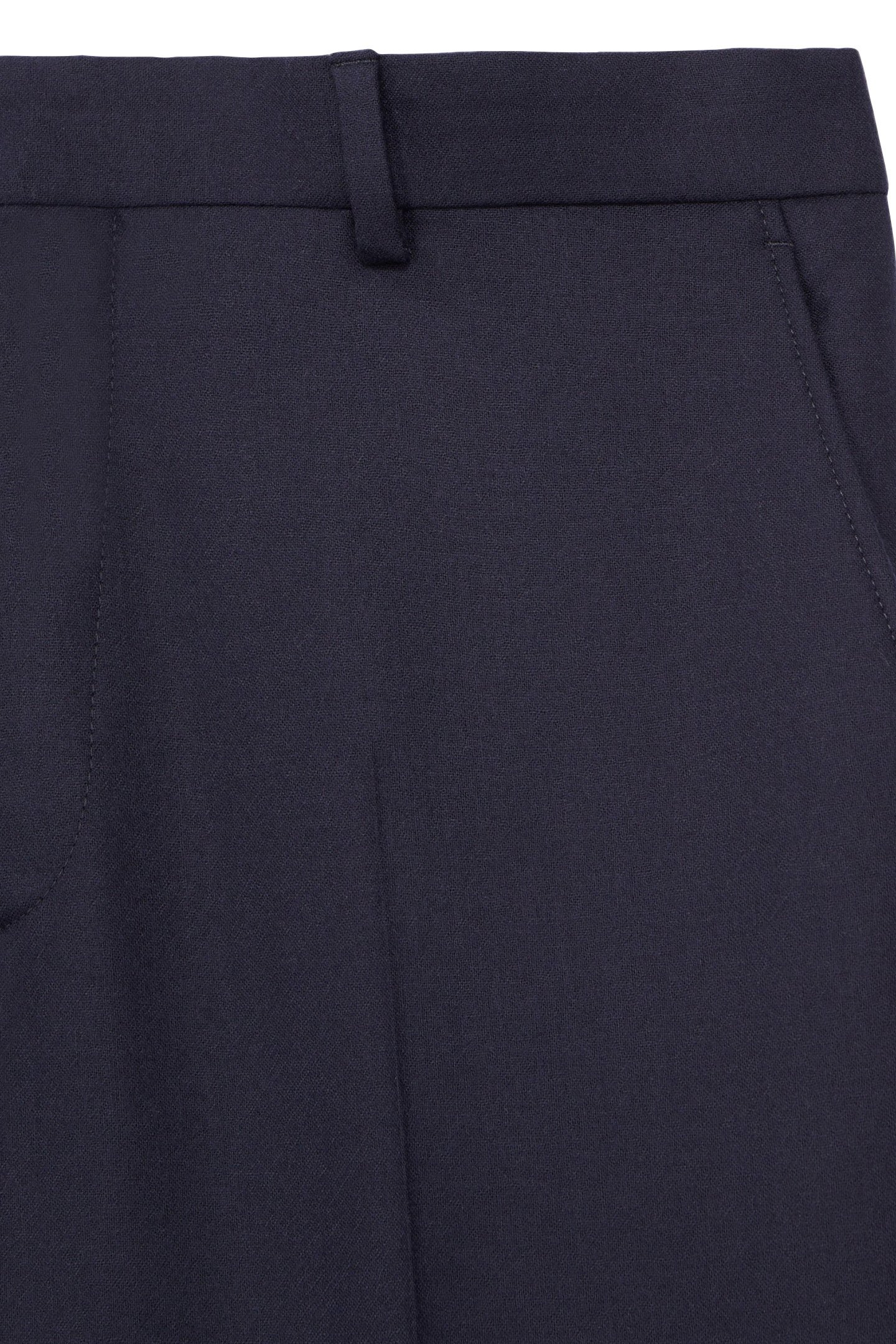 FITTED FLANNEL SUIT PANTS NAVY 4