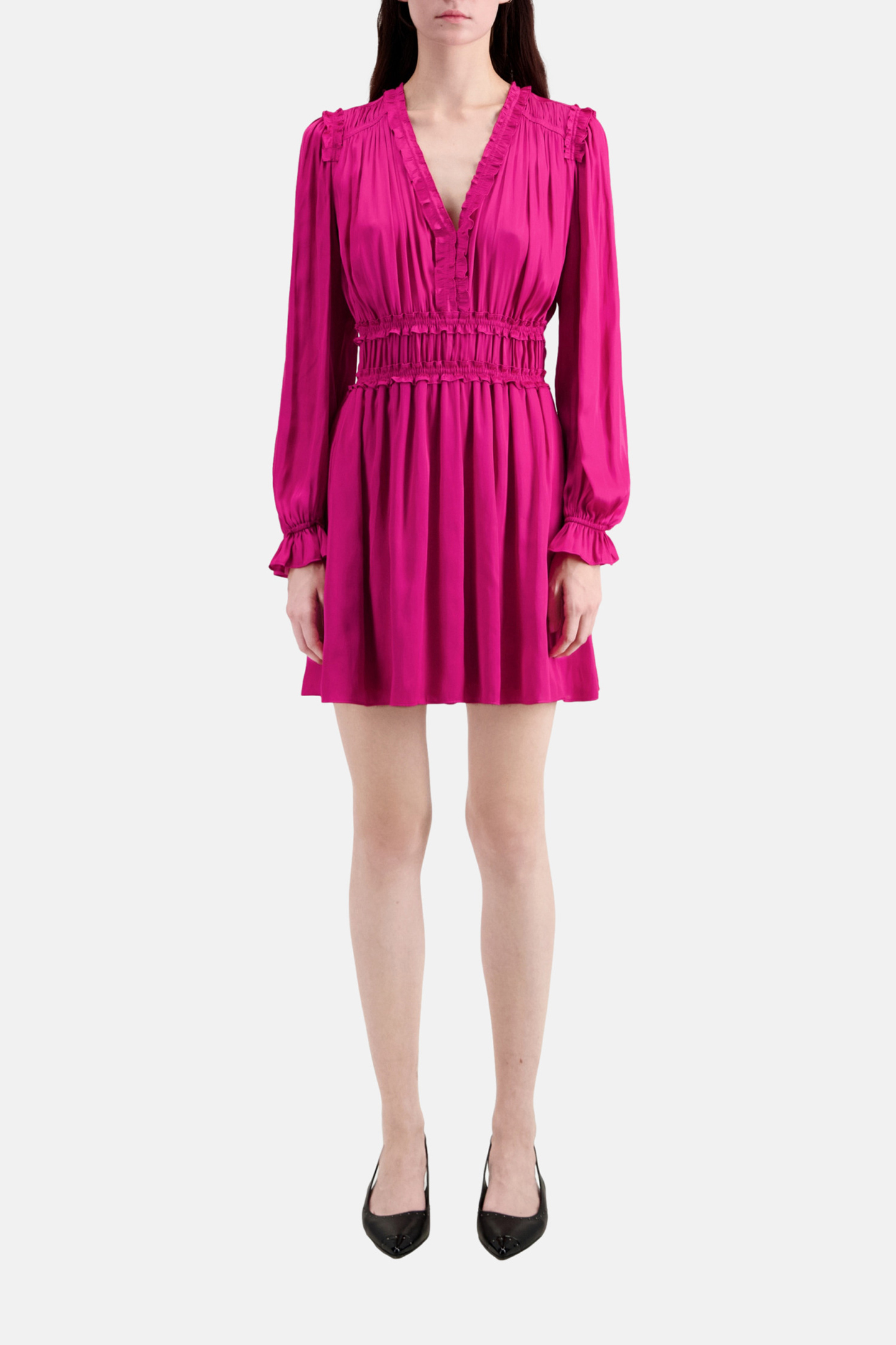 SHORT PLEATED DRESS PINK 2