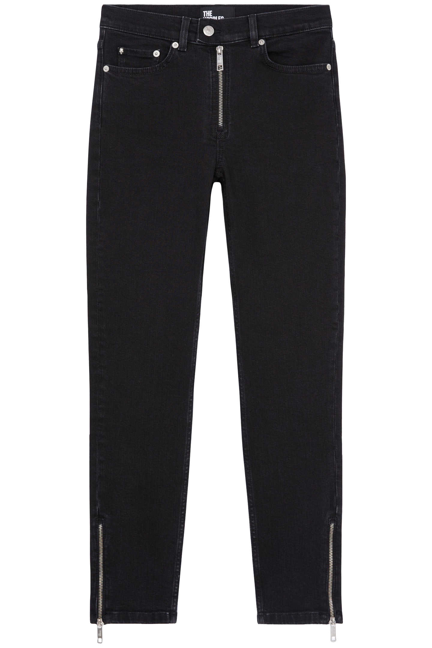 DENIM MOTORCYCLE JEANS WITH ZIPS 4