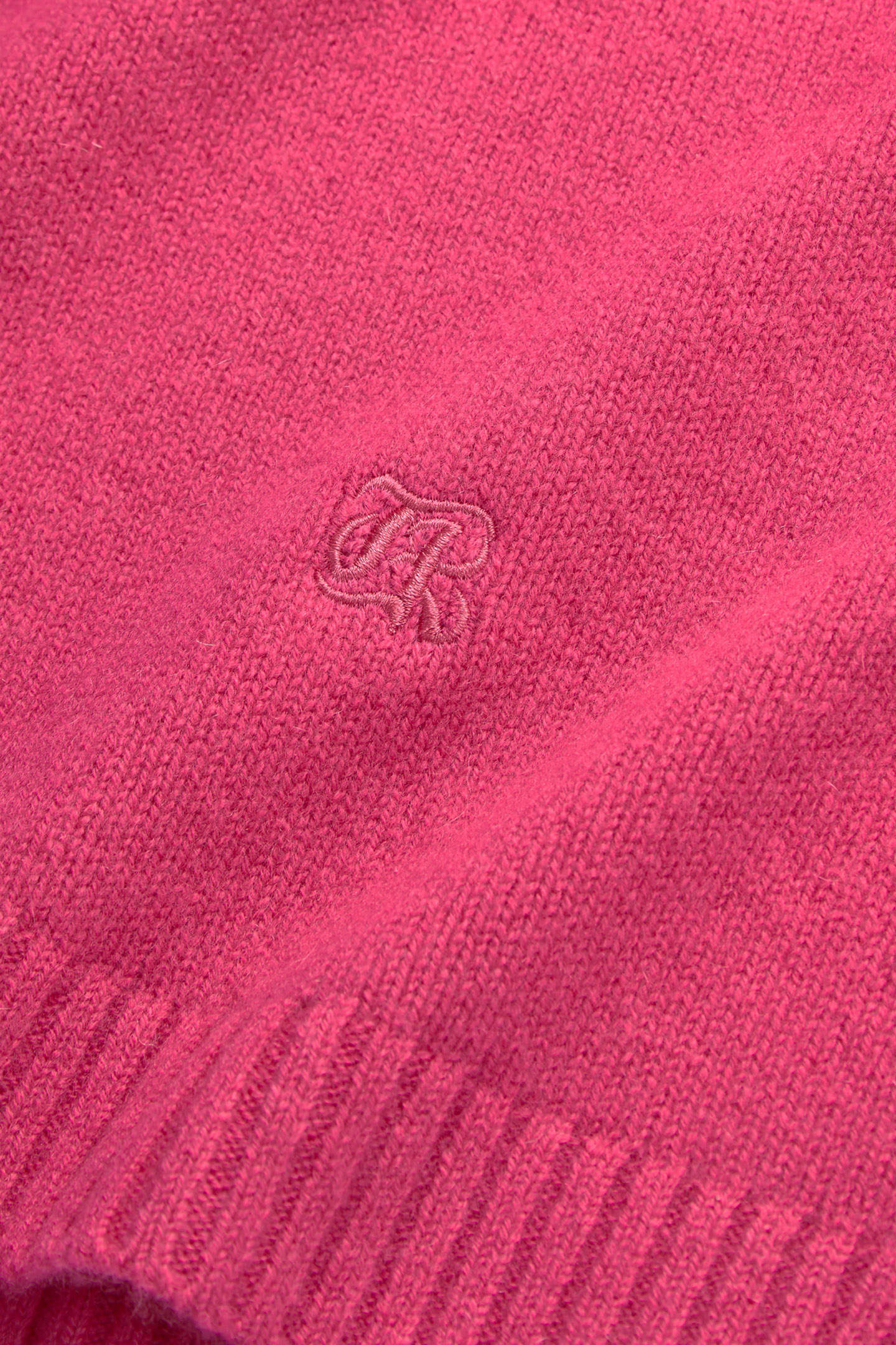 CASHMERE SWEATER WITH FUNNEL NECK AND EMBROIDERY FUSHIA 5