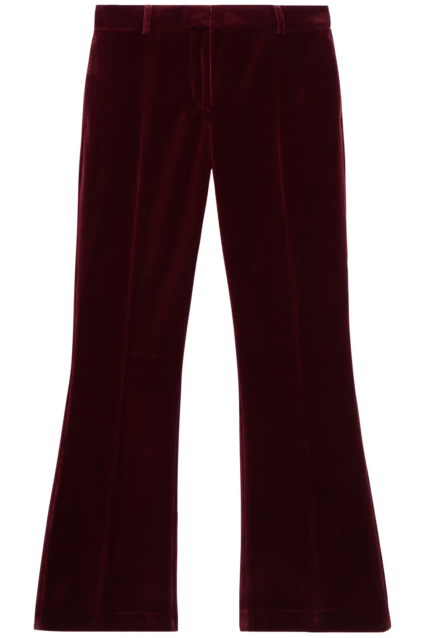 LOW-RISE BOOTCUT SUIT PANTS BURGUNDY 3