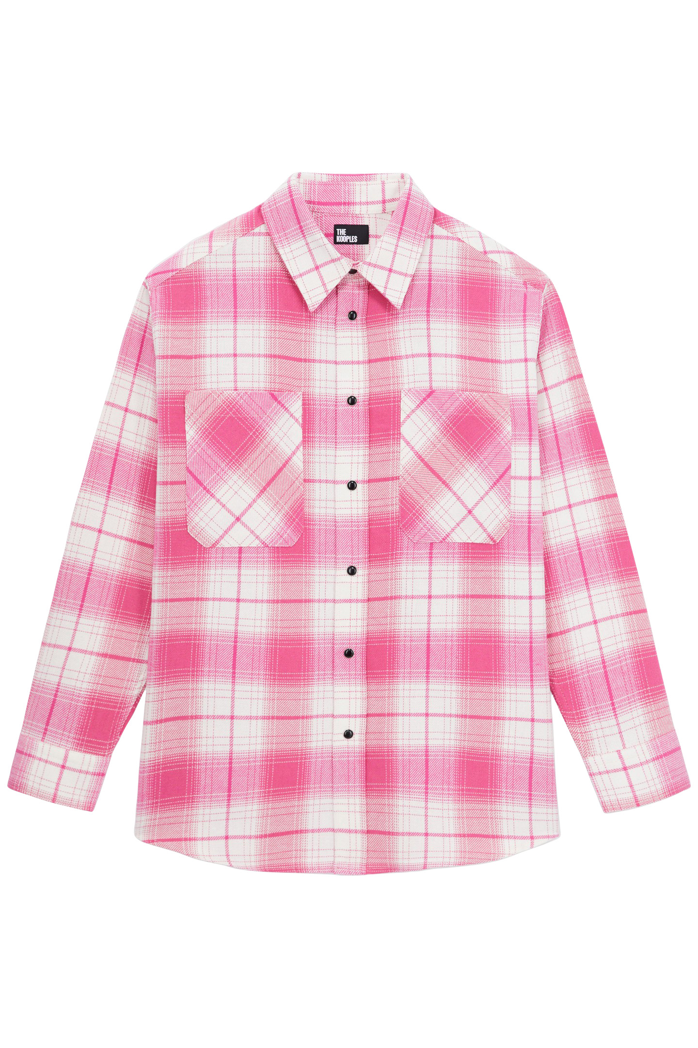 LONG-SLEEVED PLAID SHIRT PINK-WHITE 4