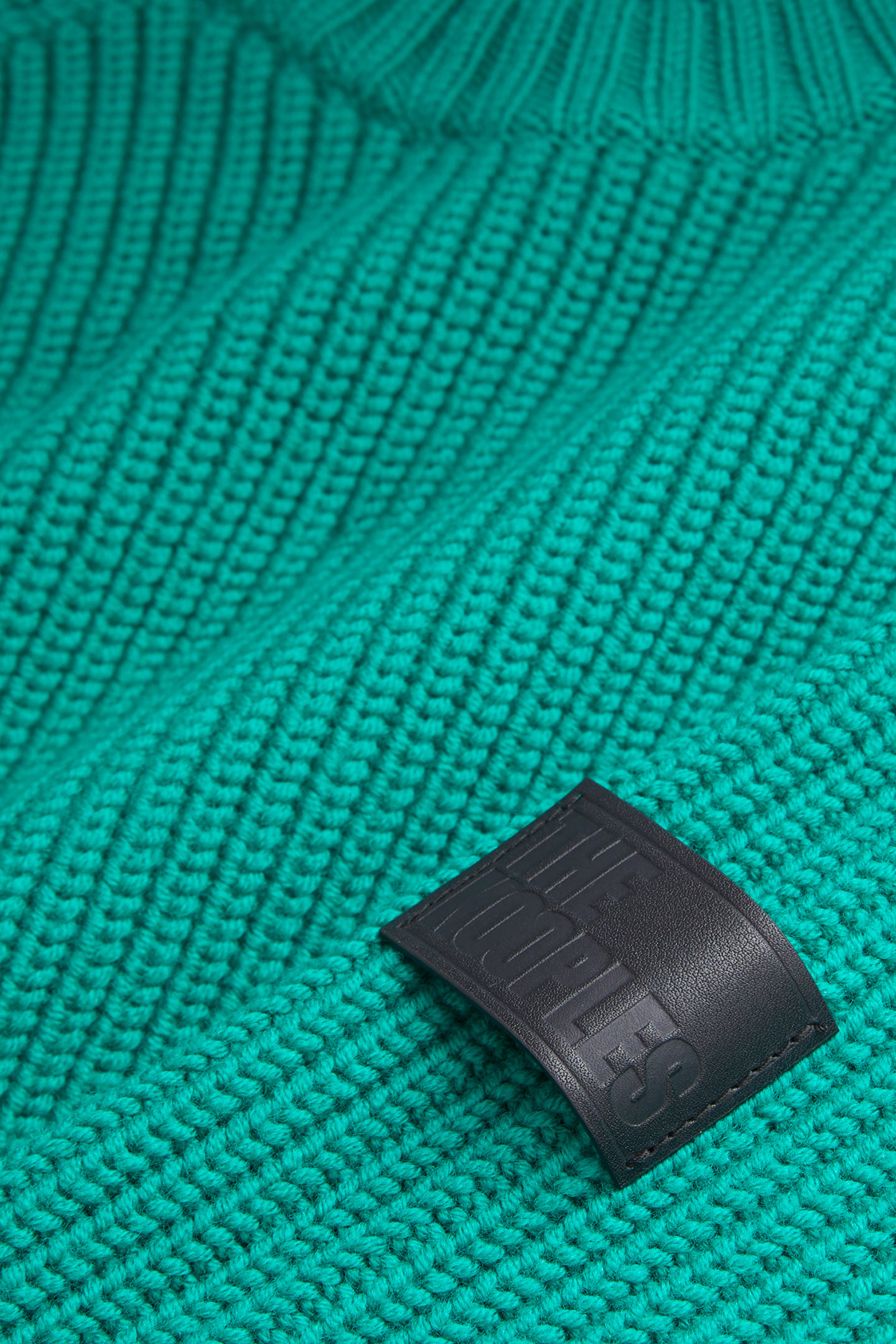 PULL COL ROND A COTES PERLEES GREEN 6