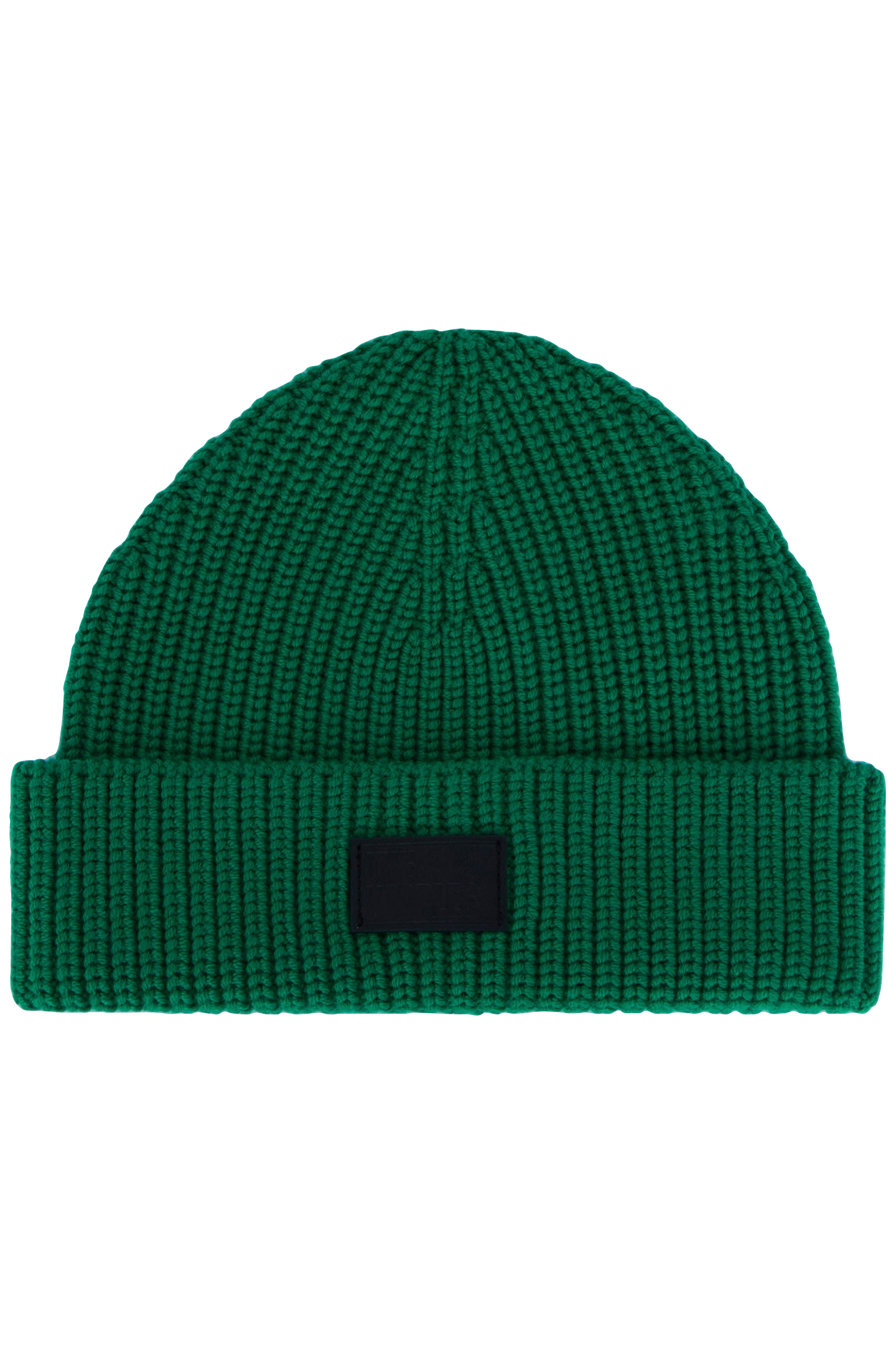 WOOL HAT WITH LEATHER PATCH GREEN 1