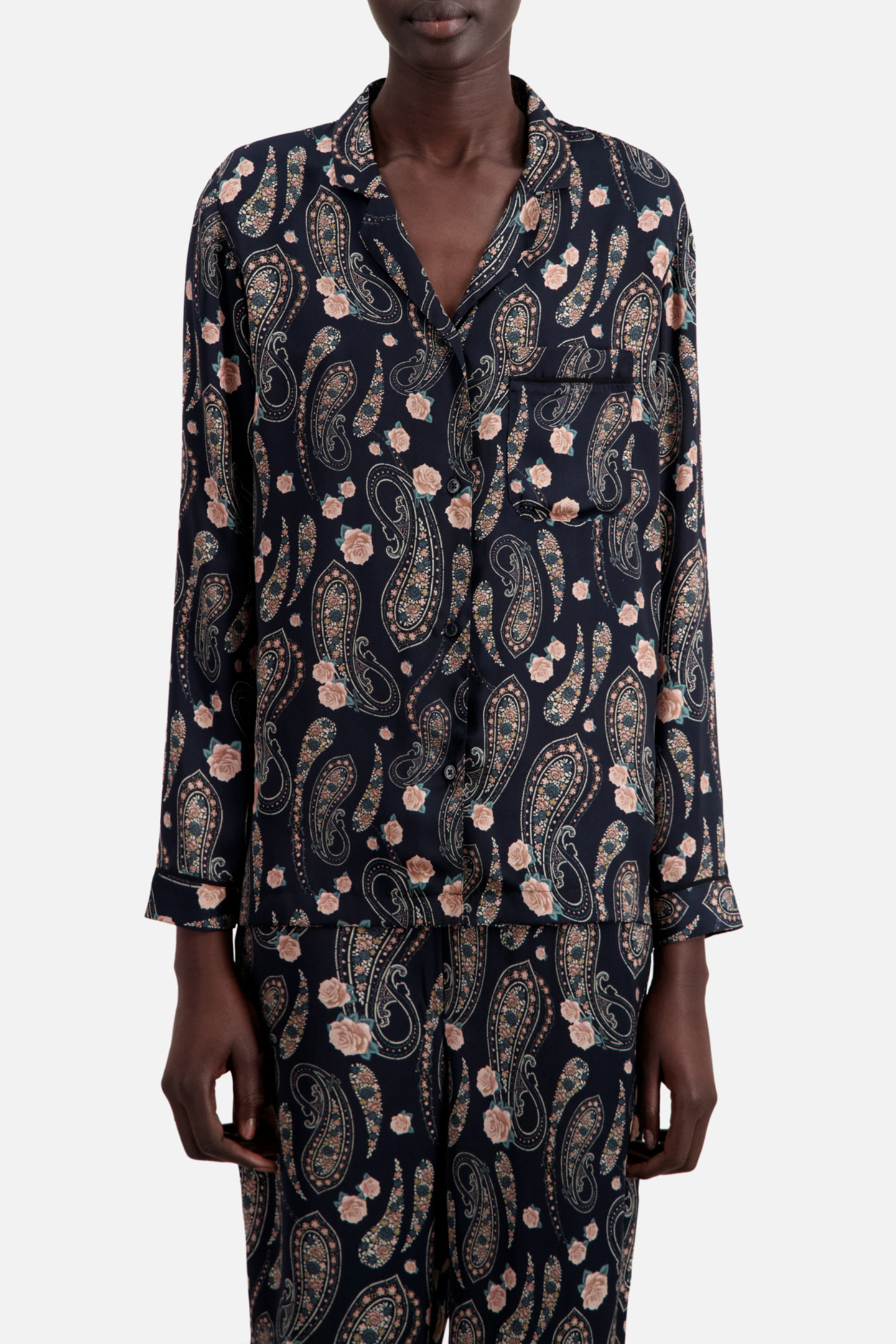 LONG SLEEVE SHIRT BLACK/PINK 1