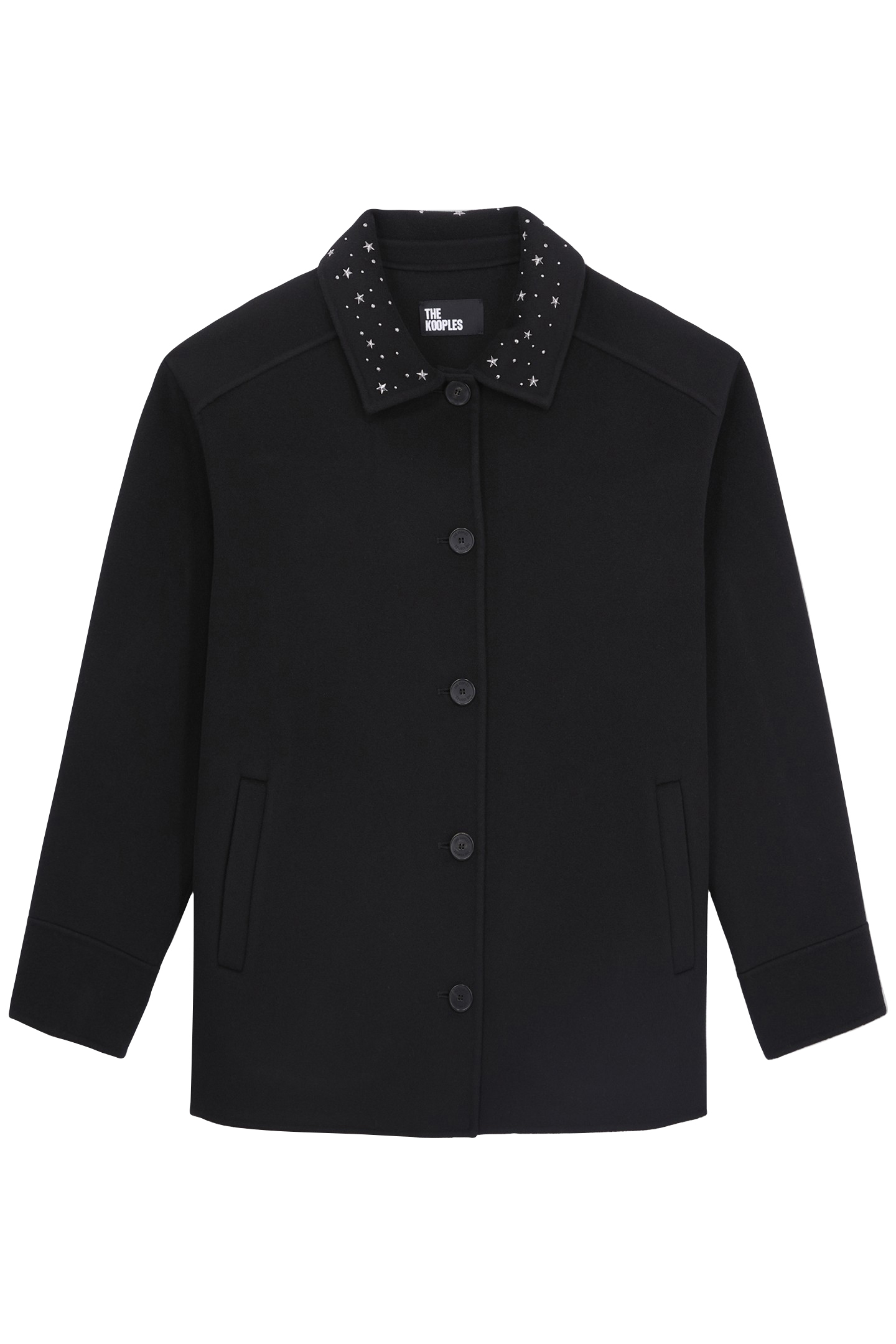 STUD AND FRINGE DOUBLE FACE JACKET BLACK 3