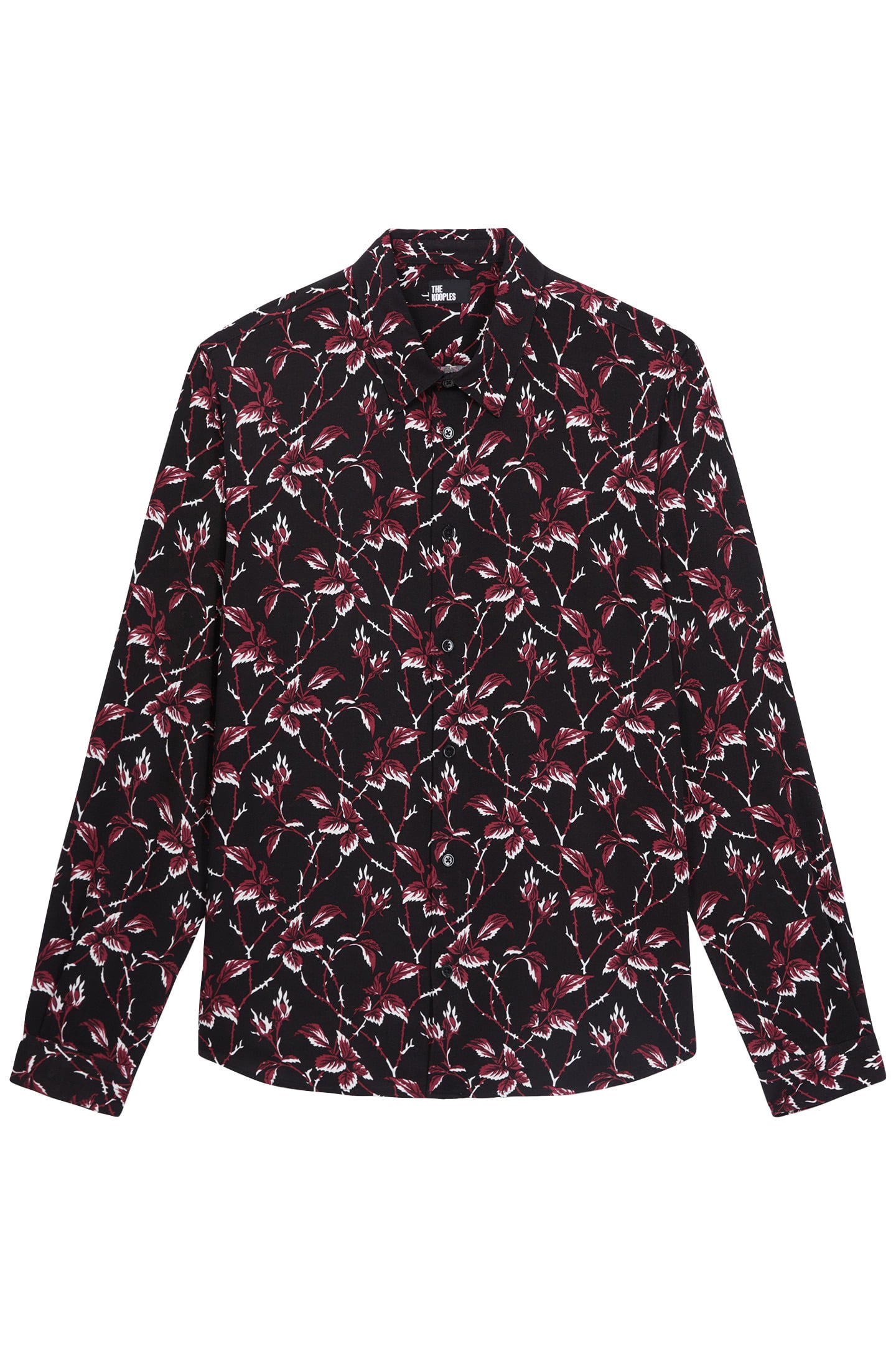 LONG SLEEVE SHIRT BLACK-BURGUNDY 4