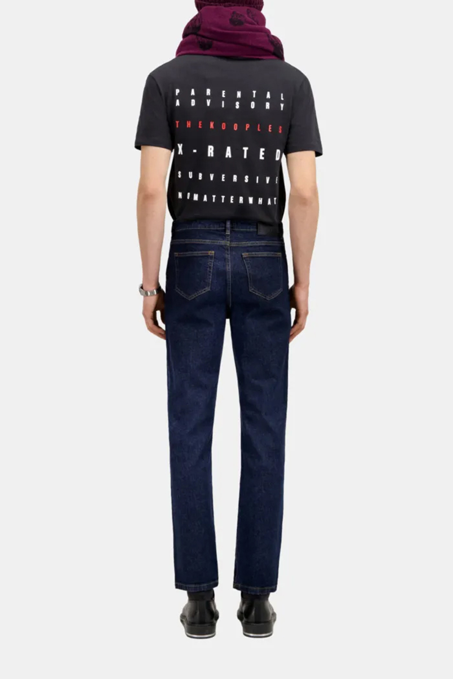 RAW MEN'S JEANS WITH TICKET POCKET IN LEATHER BLUE BRUT 2