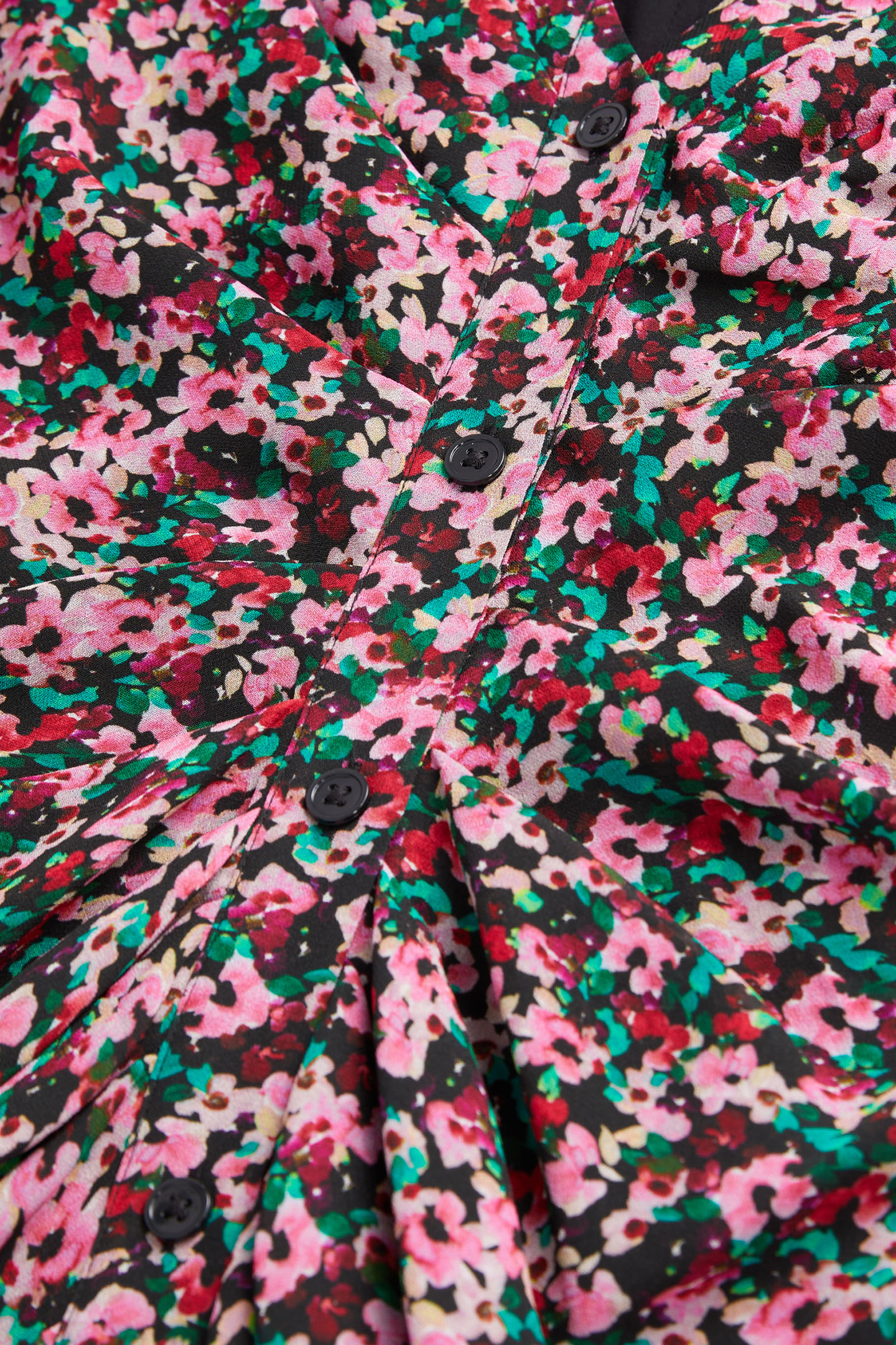 SHORT BUTTONED DRAPED DRESS MULTICOLOR 7