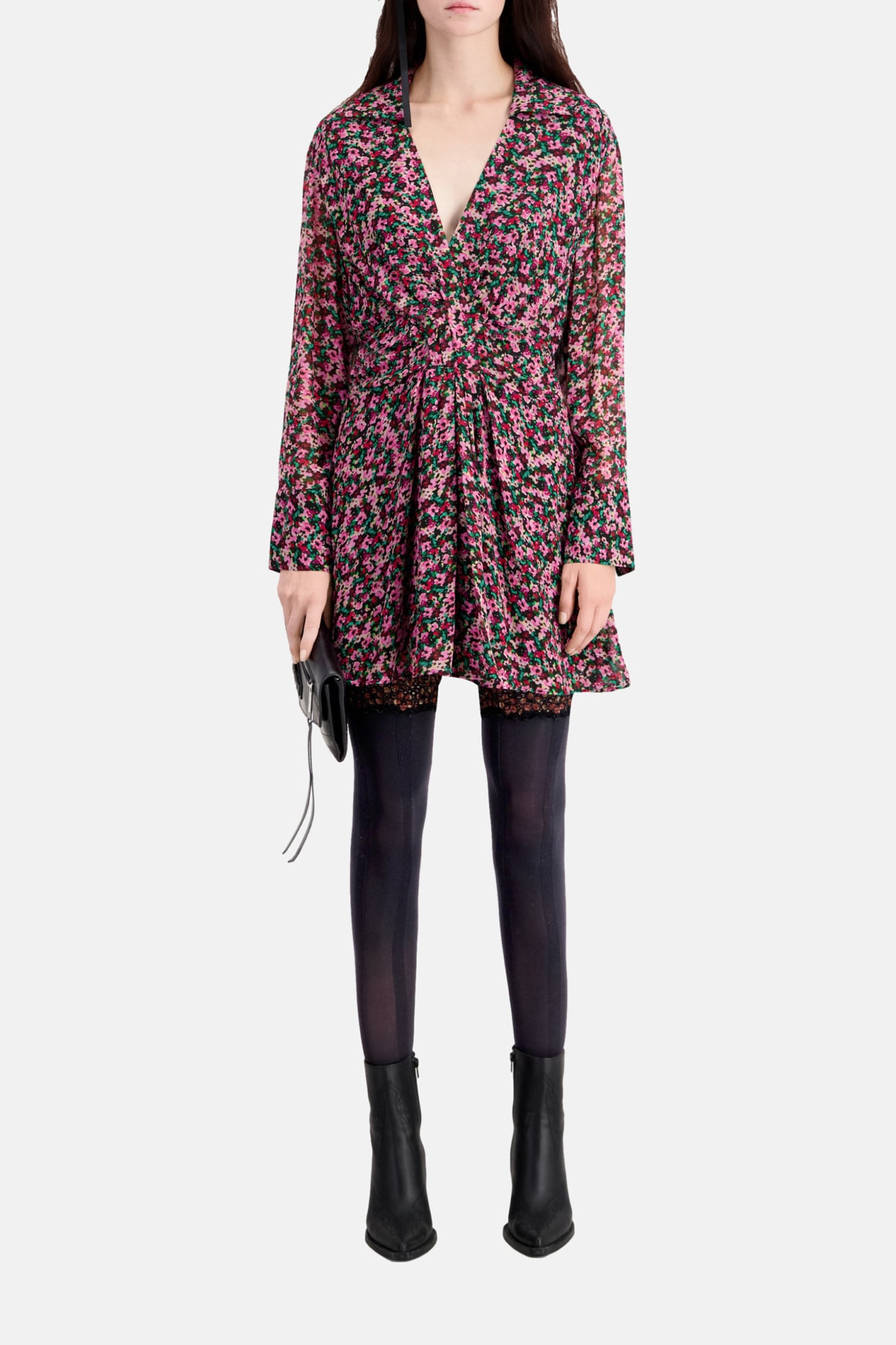 SHORT DRESS TIED IN FRONT MULTICOLOR 2