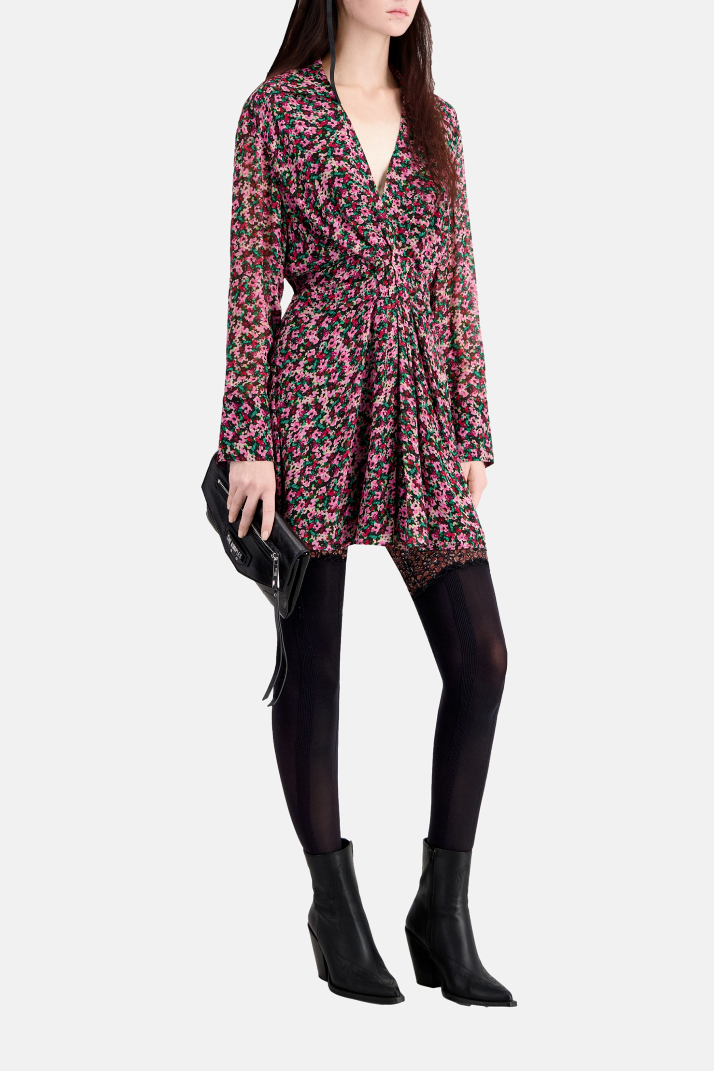 SHORT DRESS TIED IN FRONT MULTICOLOR 5