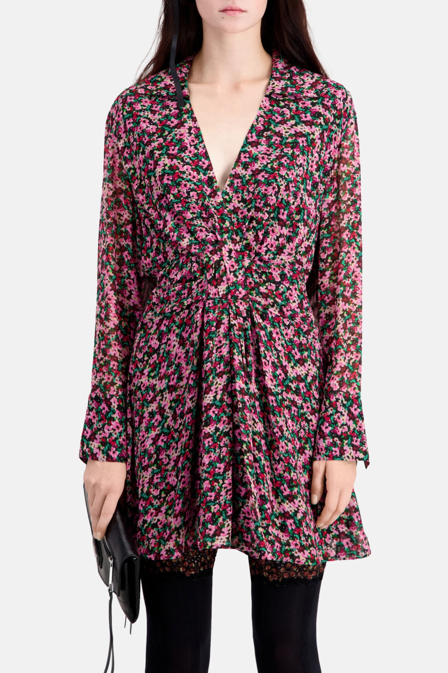 SHORT DRESS TIED IN FRONT MULTICOLOR 1