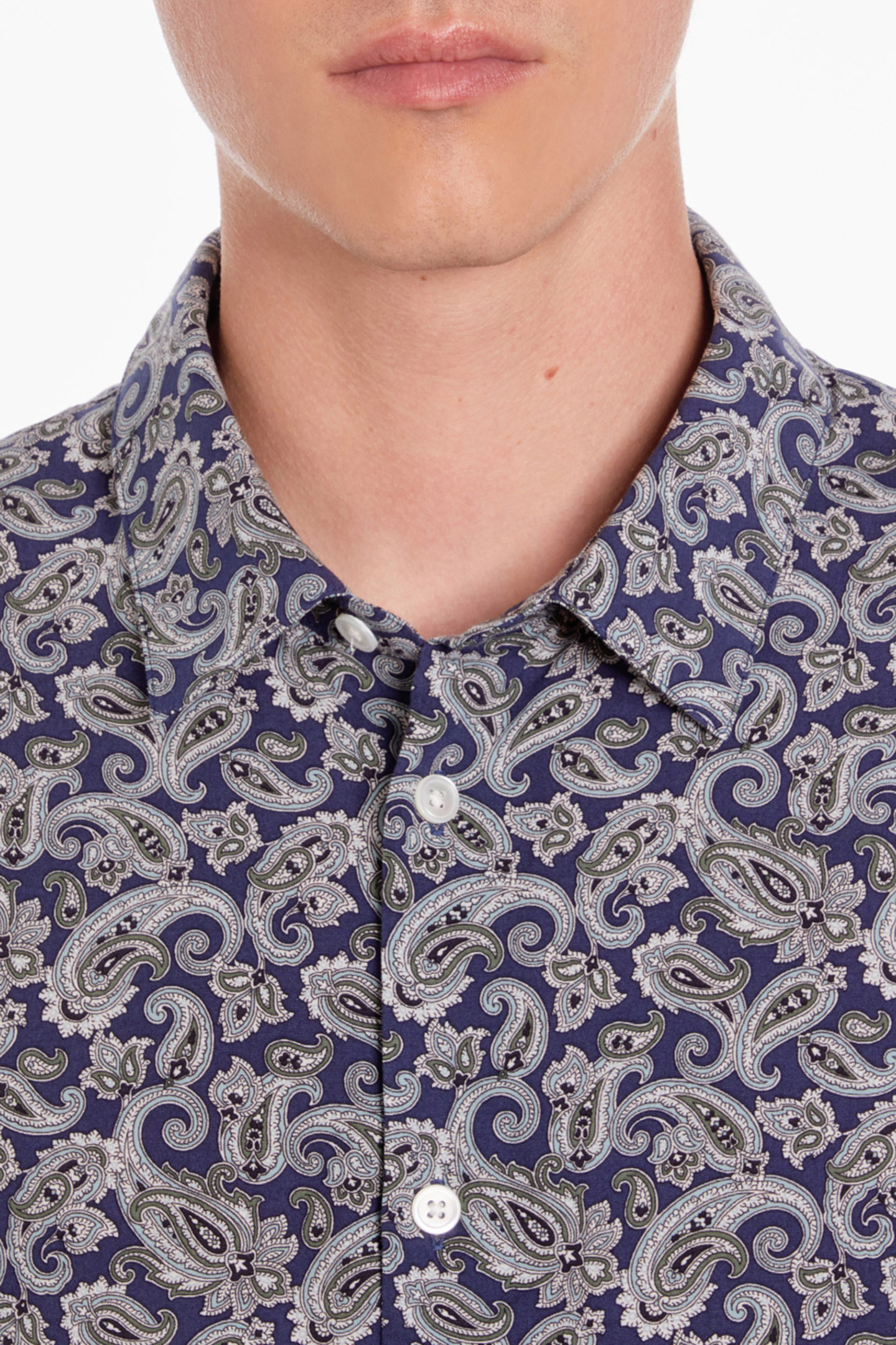 LONG SLEEVE SHIRT WITH CLASSIC COLLAR NAVY/BLUE 6