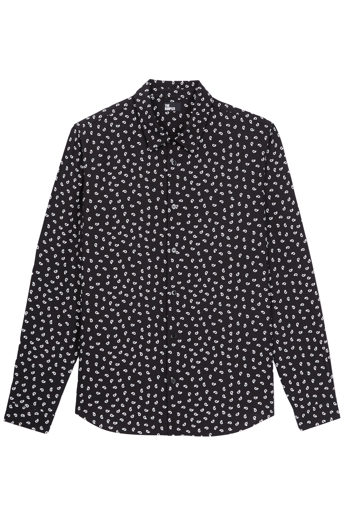 LONG SLEEVE SHIRT WITH CLASSIC COLLAR BLACK WHITE 4