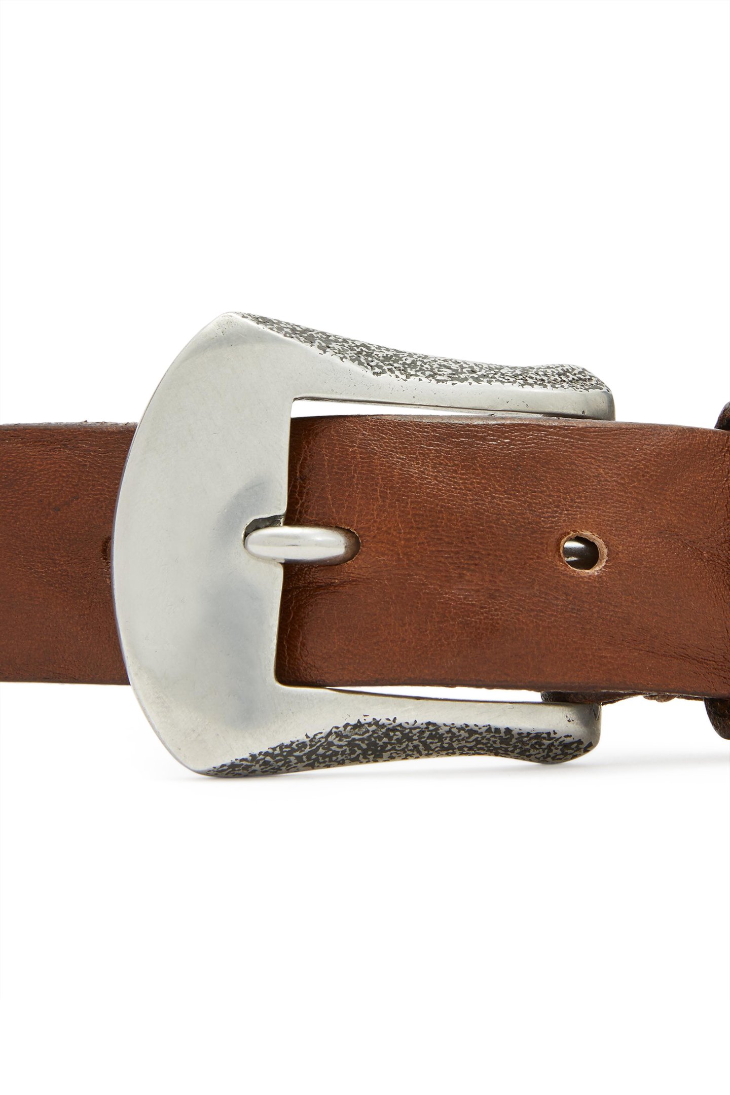 BUCKLE: NOVA JV52- PEWTER- WESTERN BUCKL BROWNSTONE 2