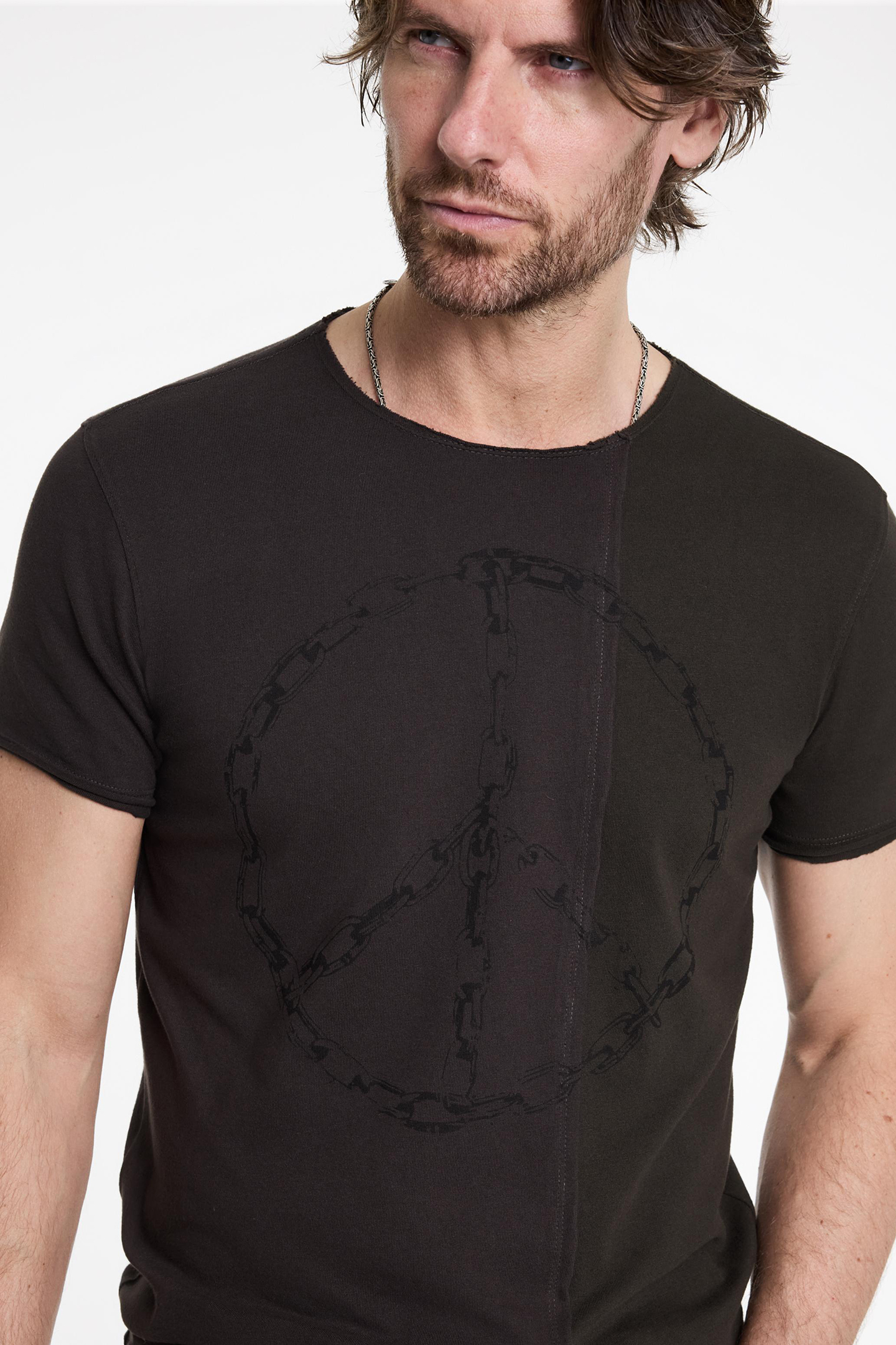 SS RAW EDGE 2 PANEL - CHAIN PEACE CHARCOAL 3