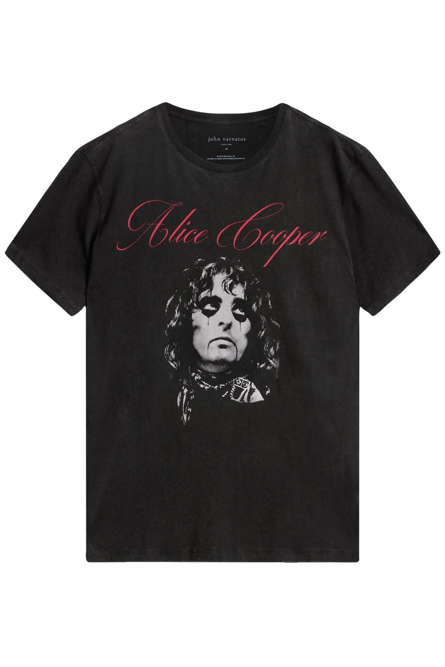 SS CREW TEE - ALICE COOPER SCRIPT BLACK 2