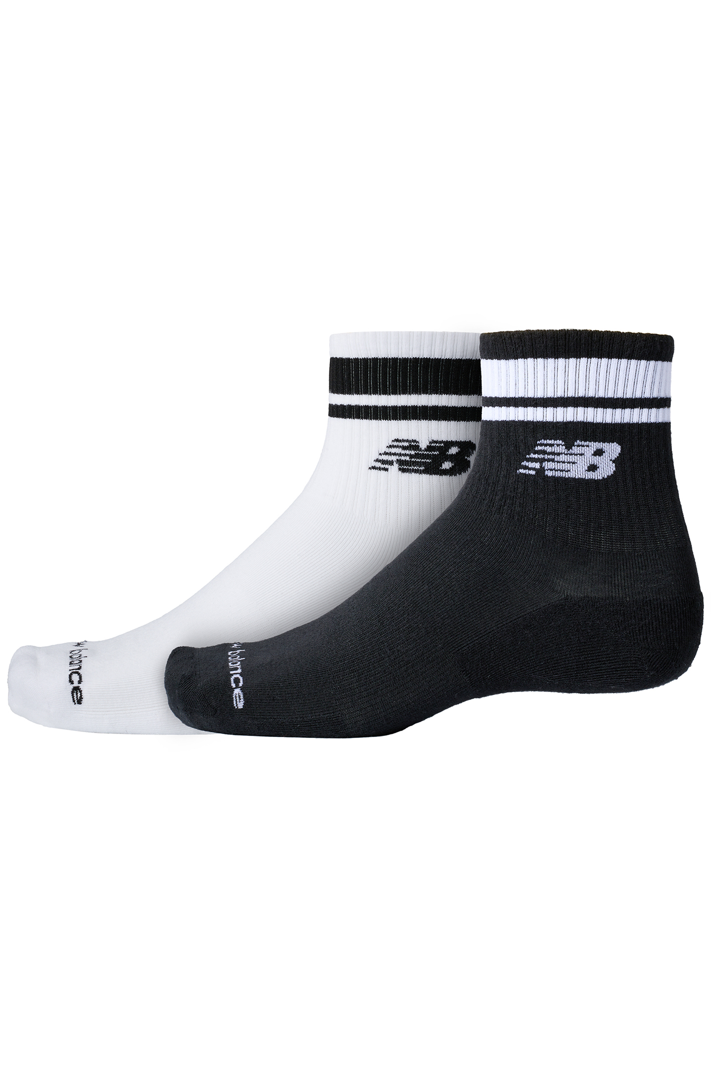 UNISEX RUN REPREVE ANKLE 2 PACK WHITE/BLACK 1