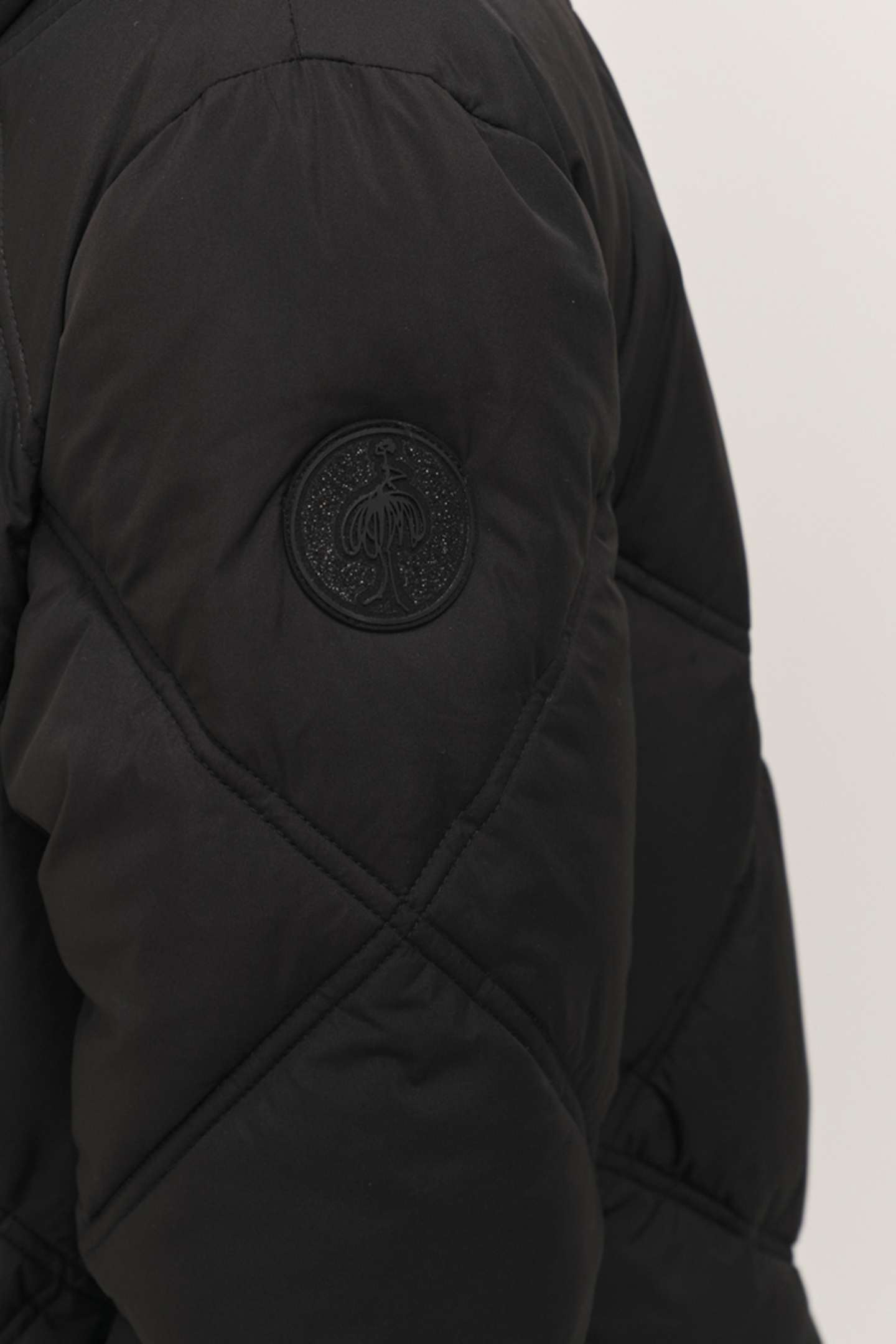 DROP - BLACK DOWN JACKET WITH SHAWL COLLAR DUPONT™ SORONA 5