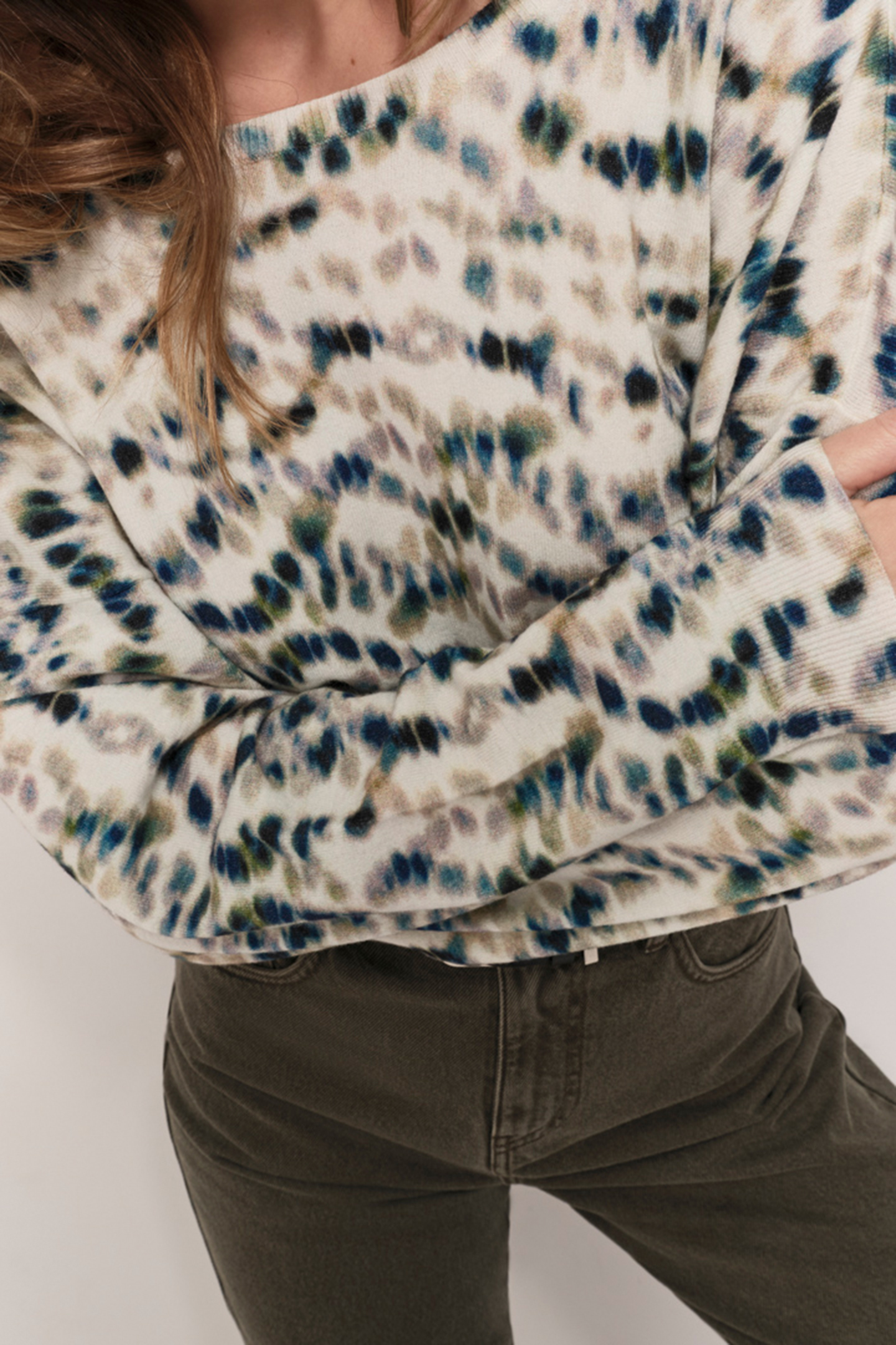 TUCSON - ECRU SWEATER WITH PEARL TREASURE PRINT 5