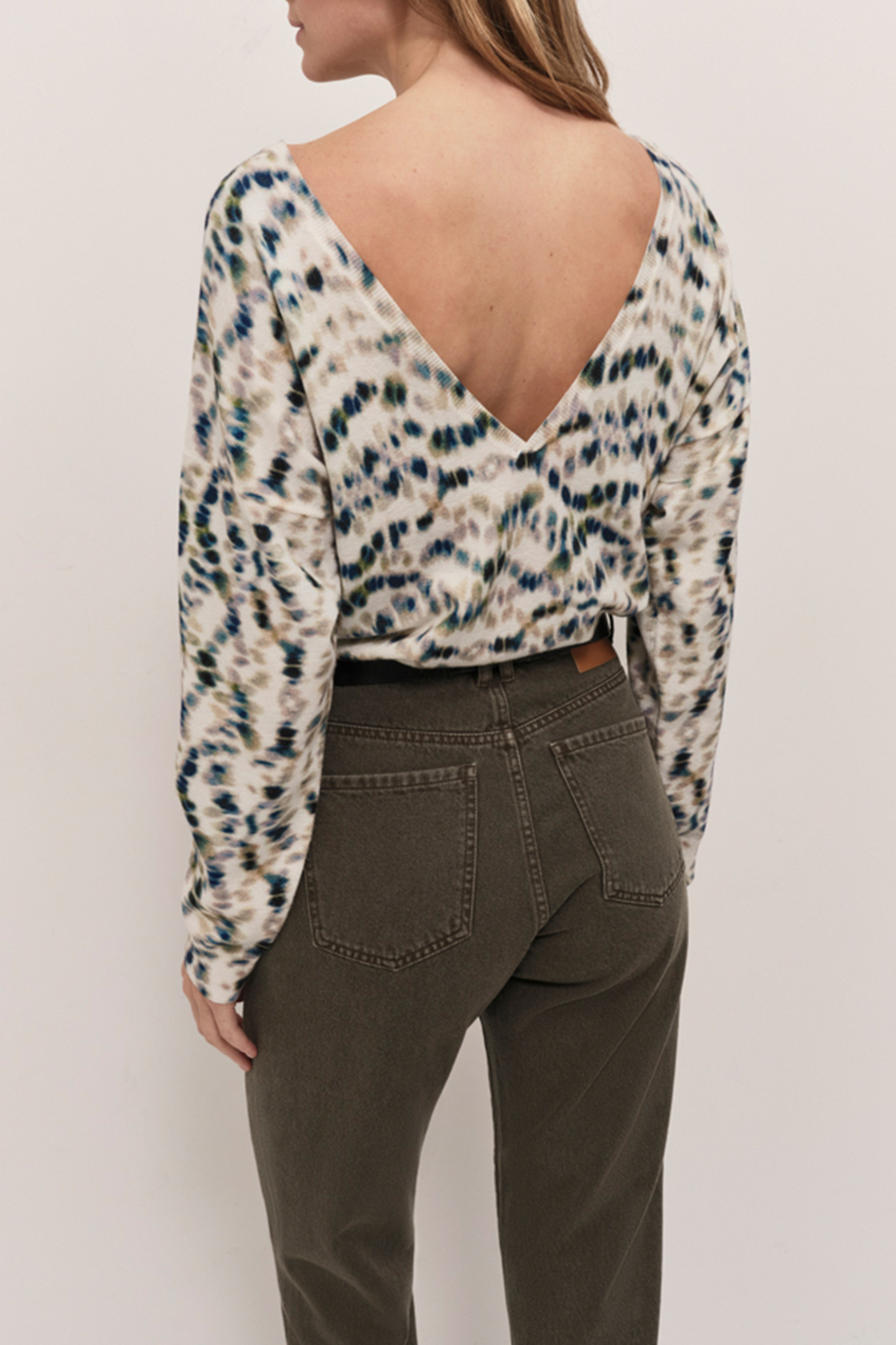 TUCSON - ECRU SWEATER WITH PEARL TREASURE PRINT 2