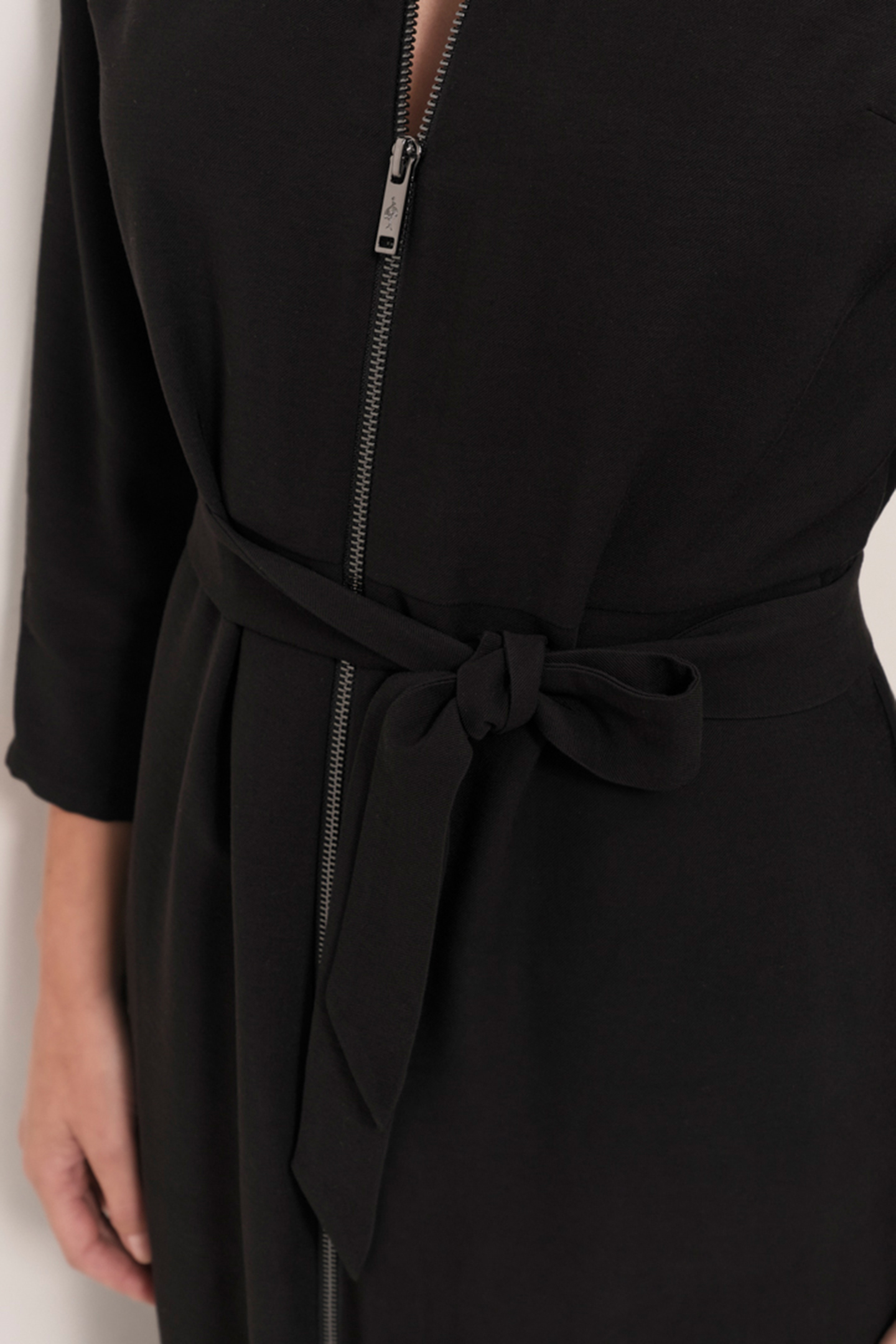 RICHY - BLACK MIDI DRESS WITH ZIPPER 6