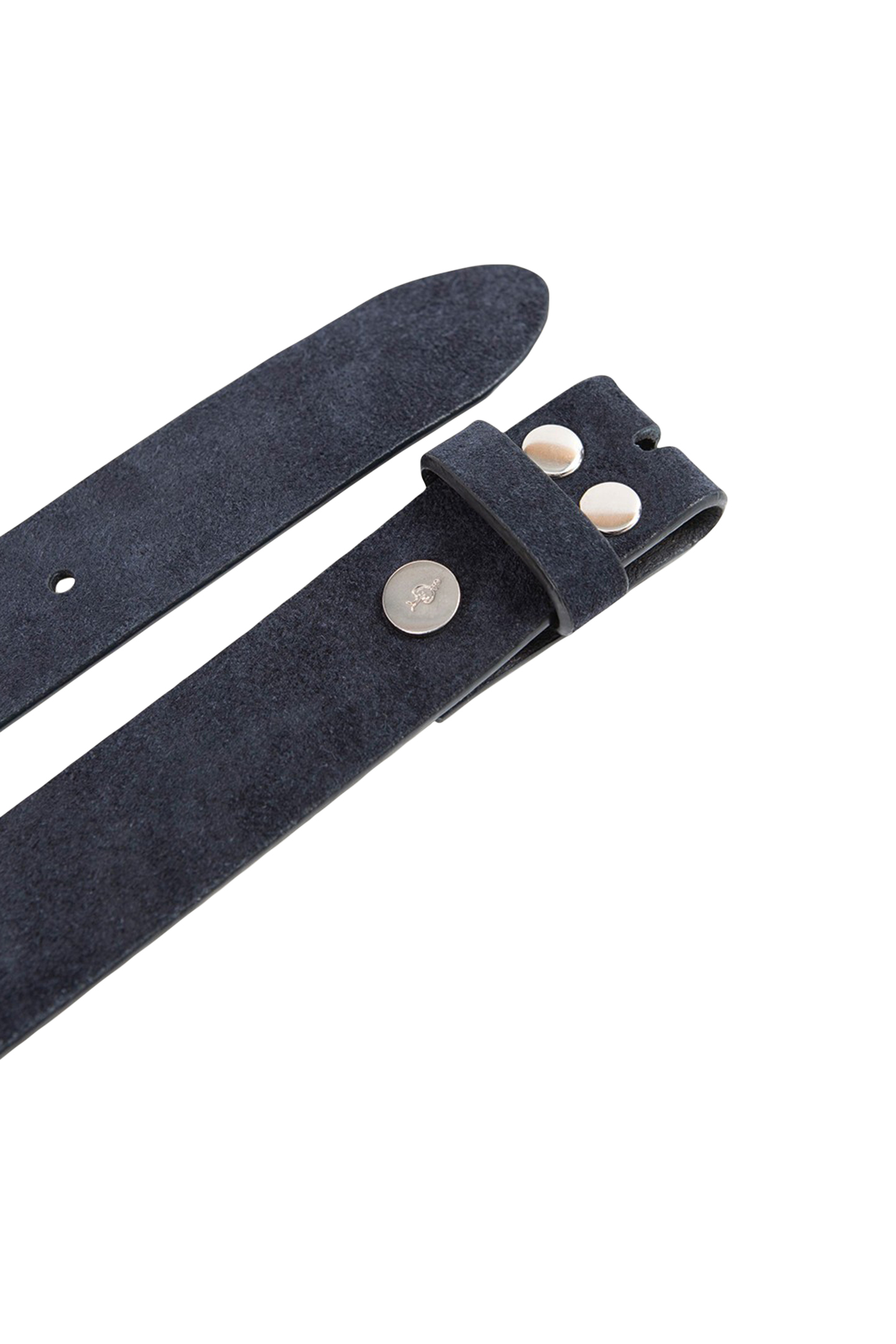 AMOR - NAVY VELVET LEATHER BELT BODY 3