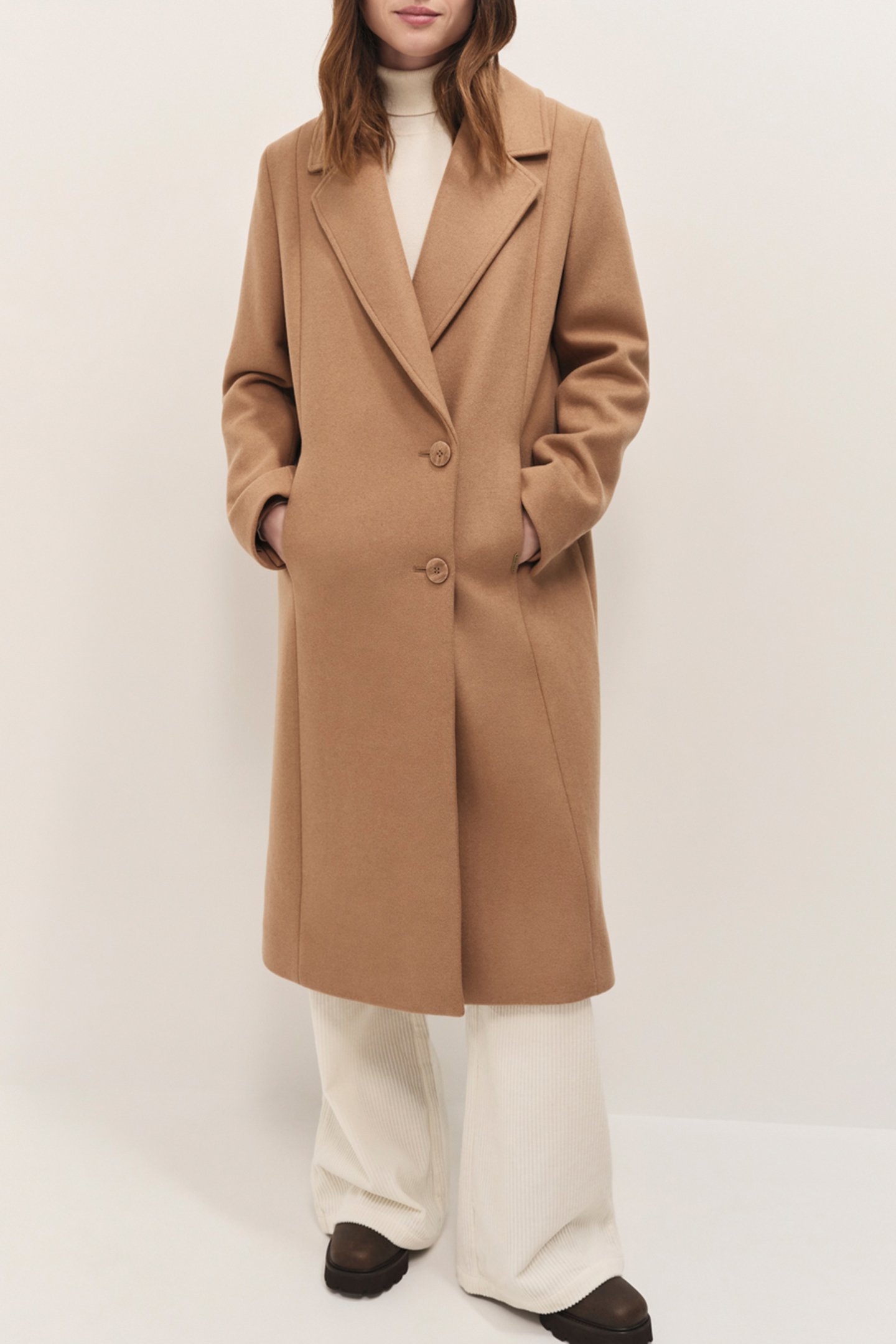 DIMITRI - LONG WOOL COAT WITH WIDE TAILORED COLLAR 1