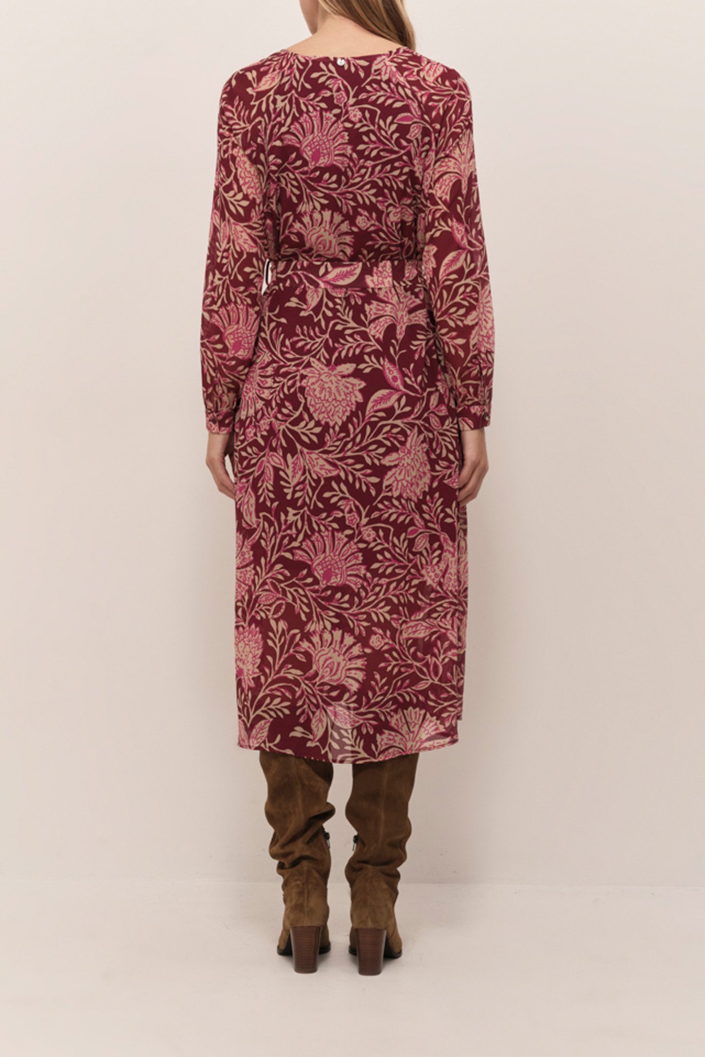 RISTY - LONG OPERA DRESS WITH BAROQUE FOLIAGE PRINT 2