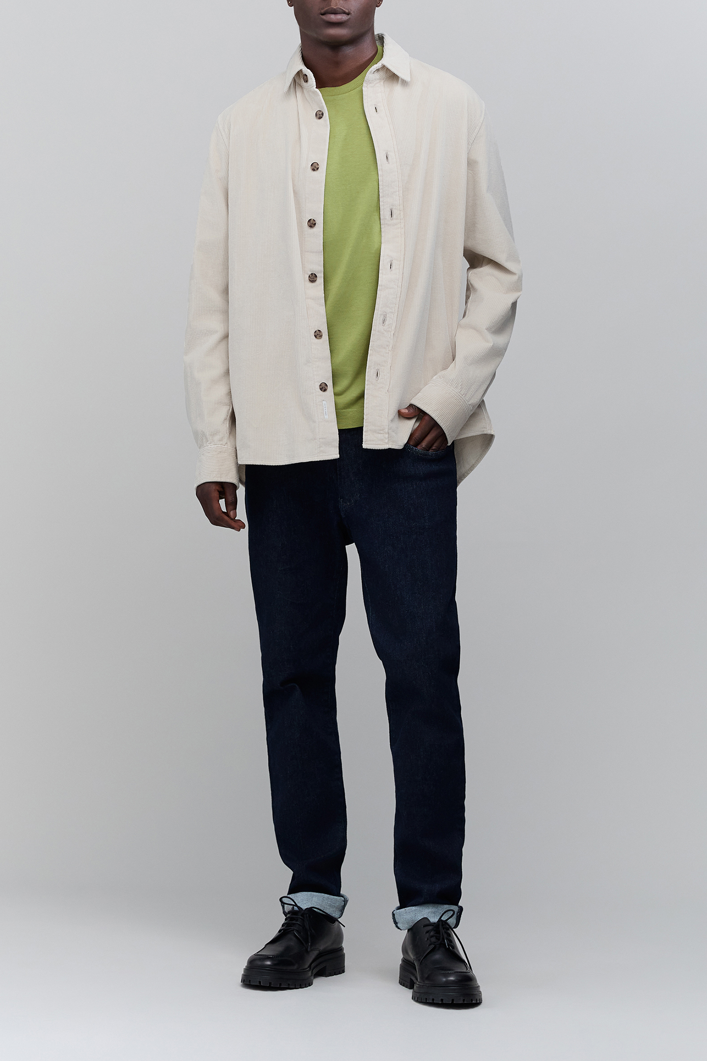 NATURAL CORDUROY OVERSHIRT 3