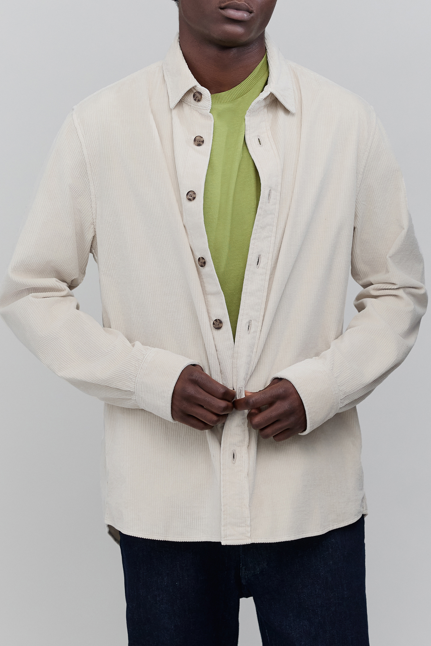 NATURAL CORDUROY OVERSHIRT 6