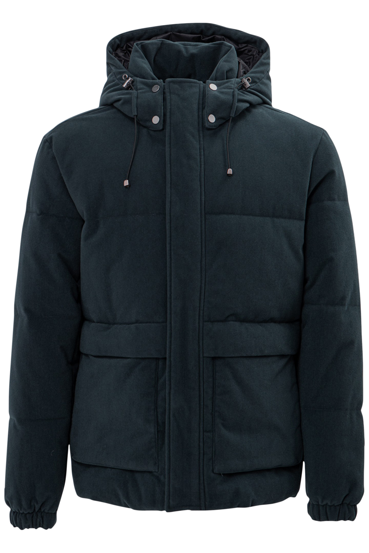 NAVY VELVET RELIEF PADDED JACKET 2