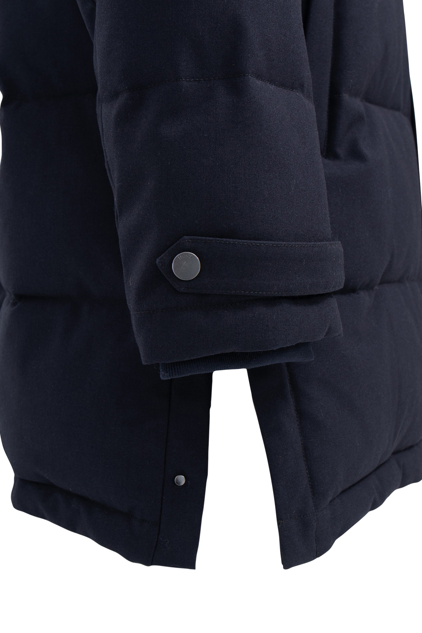 LONG NAVY QUILTED DOWN JACKET 8