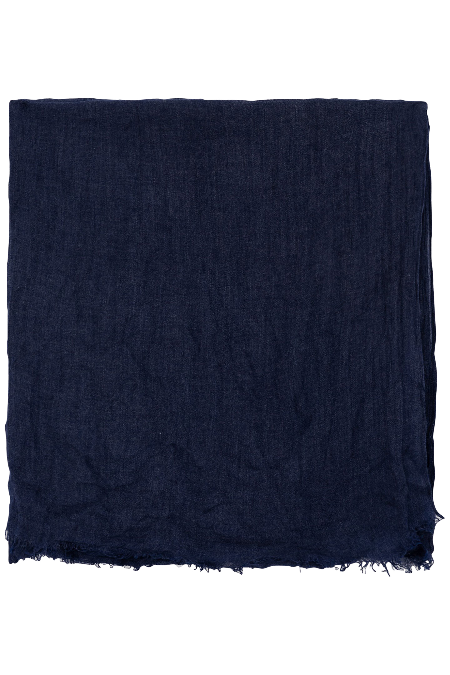 PLAIN NAVY CHEQUE WITH FRINGED EDGES 1
