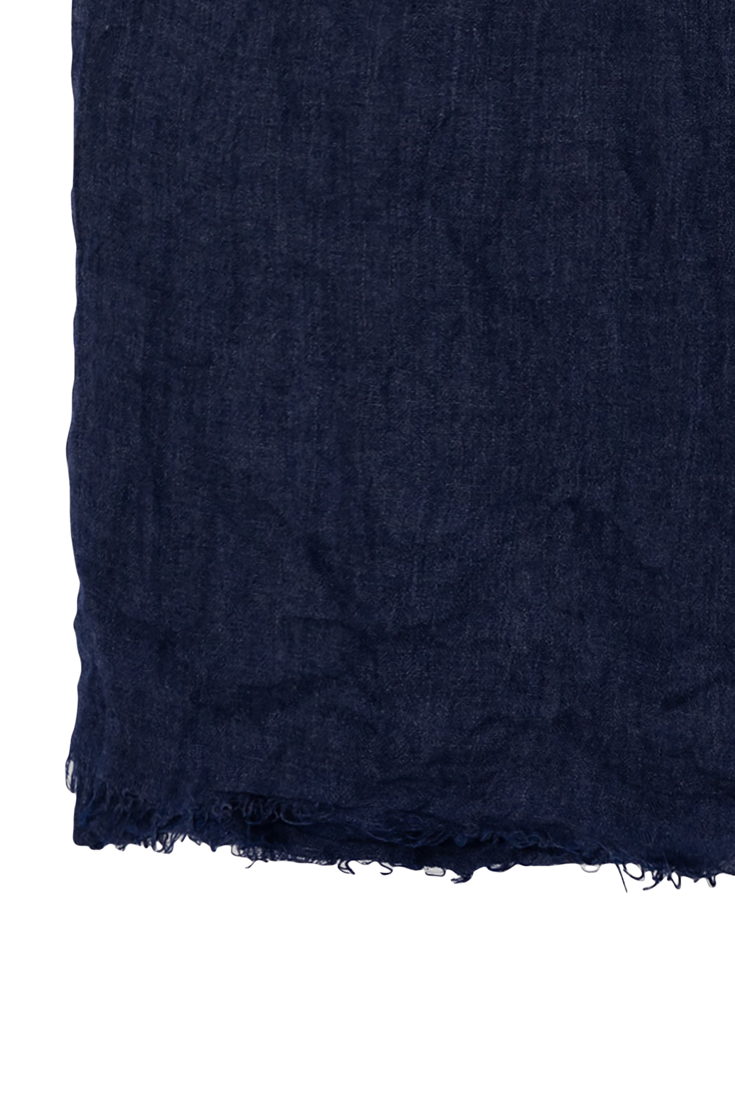 PLAIN NAVY CHEQUE WITH FRINGED EDGES 2