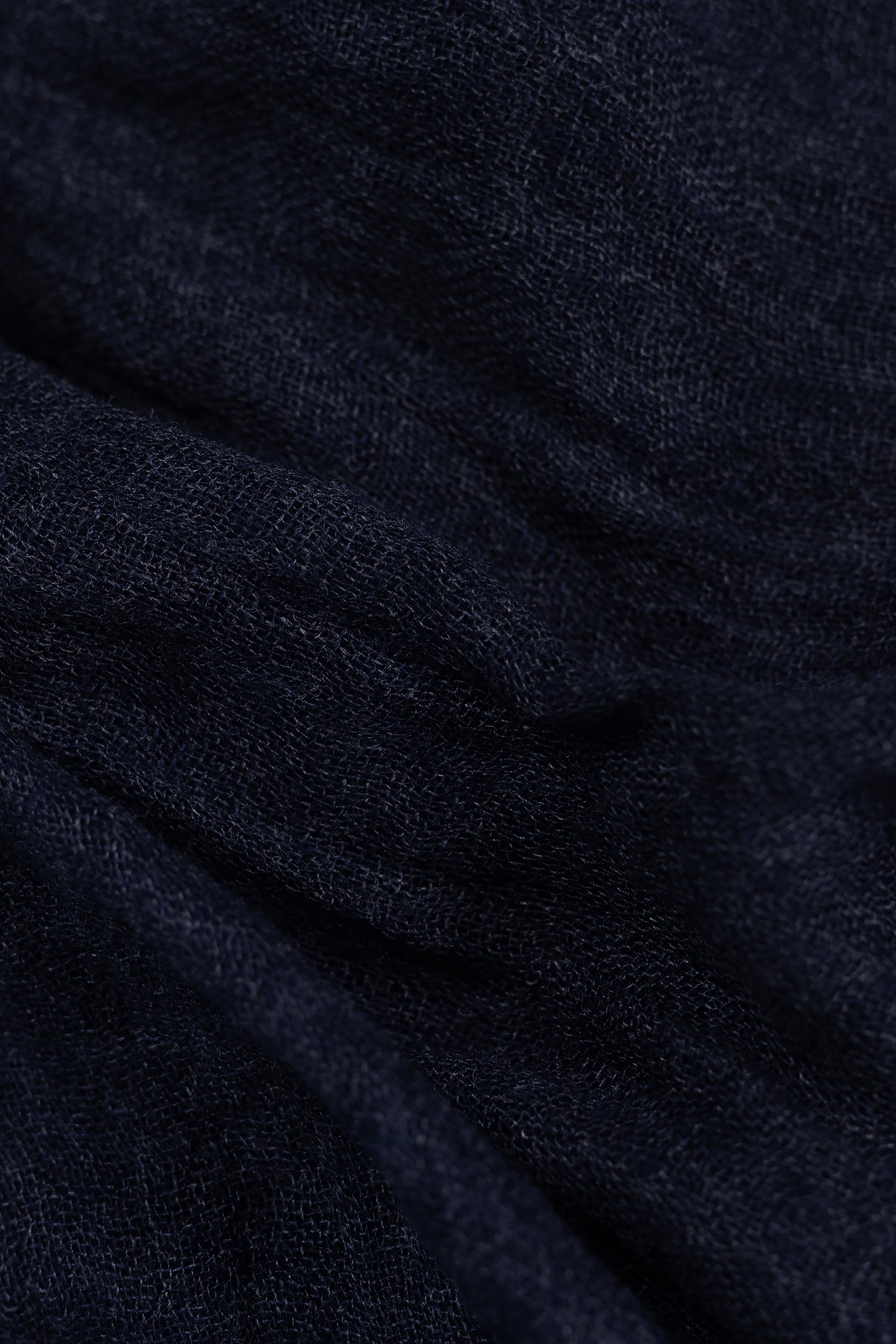 PLAIN NAVY CHEQUE WITH FRINGED EDGES 3