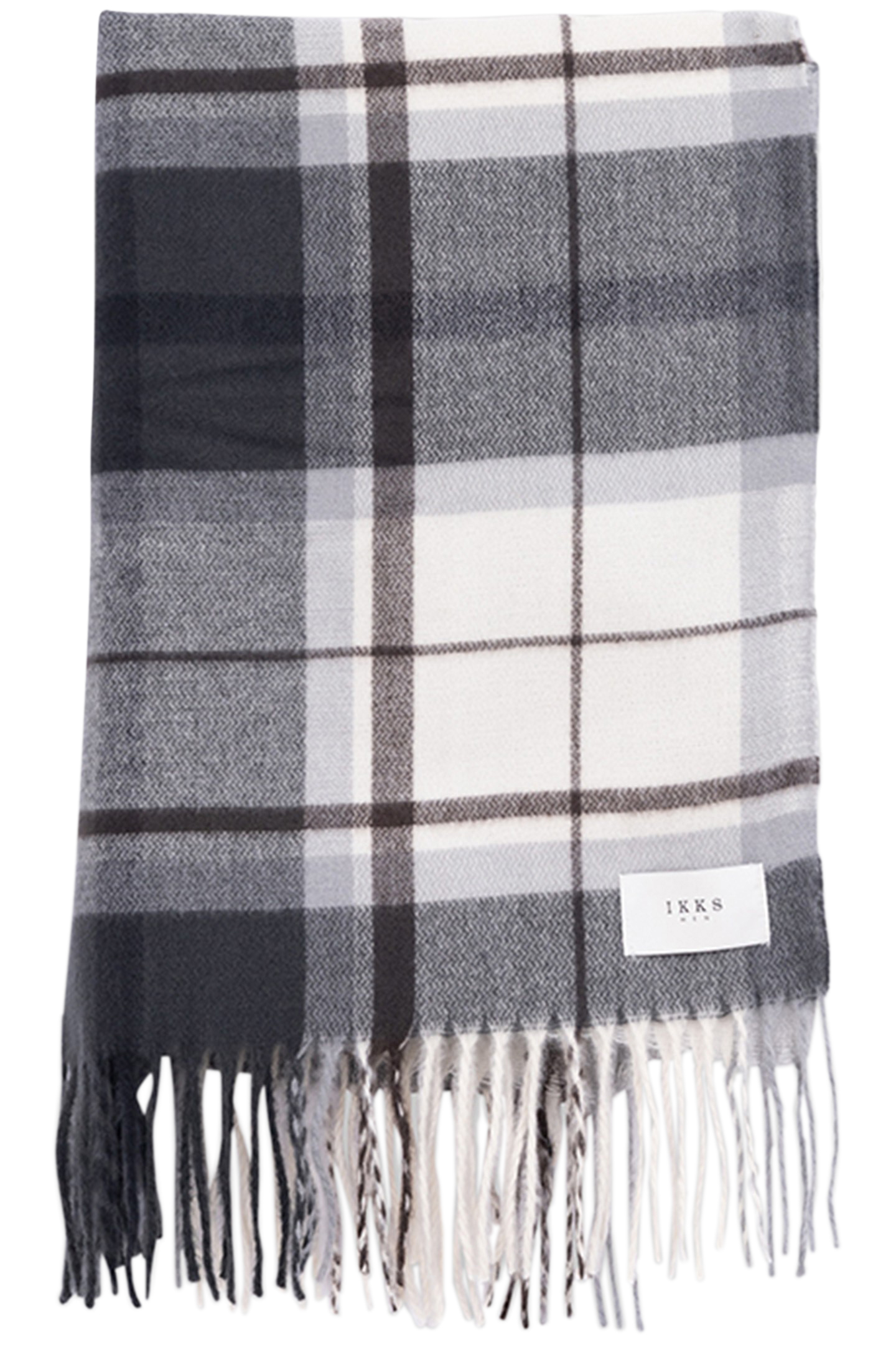 ECRU PLAID SCARF 2