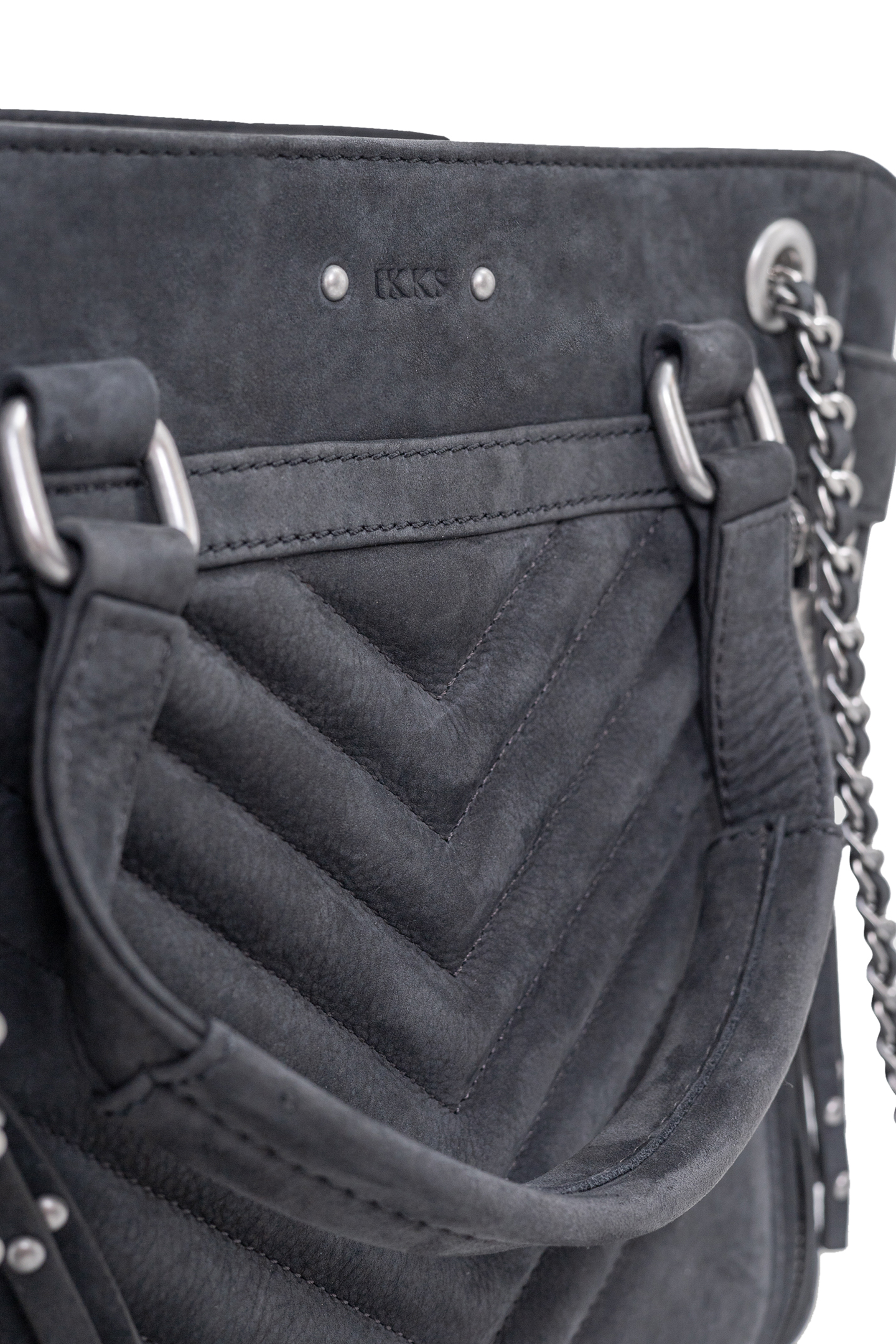 BAG 1440 GREY NUBUCK LEATHER 5