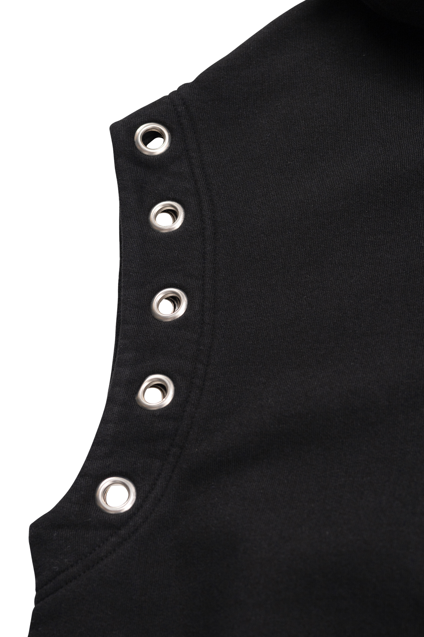 BLACK OVERSIZED COTTON FLEECE SWEATSHIRT 7