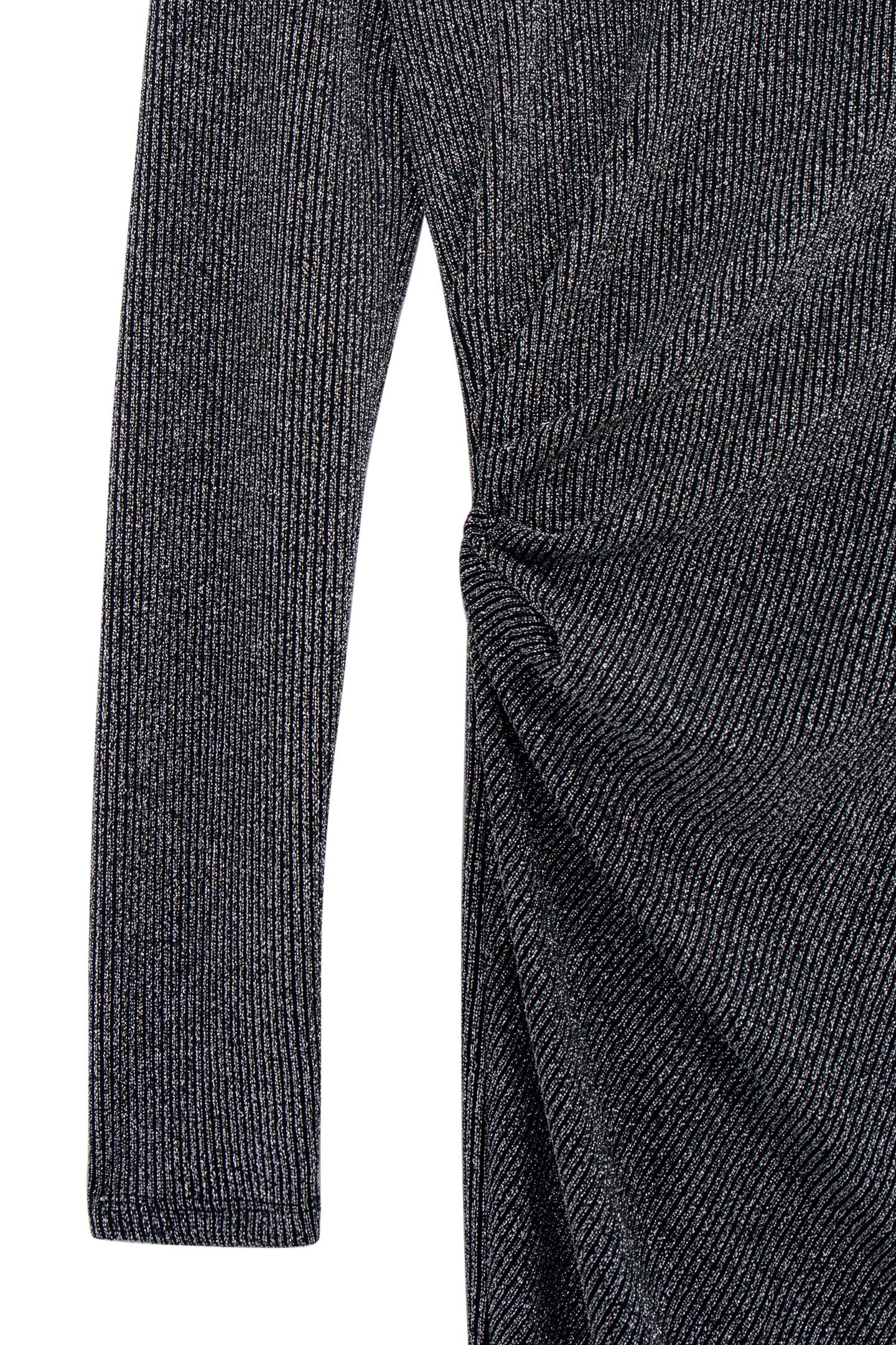 RIBBED LUREX MESH SILVER MAXI DRESS 7